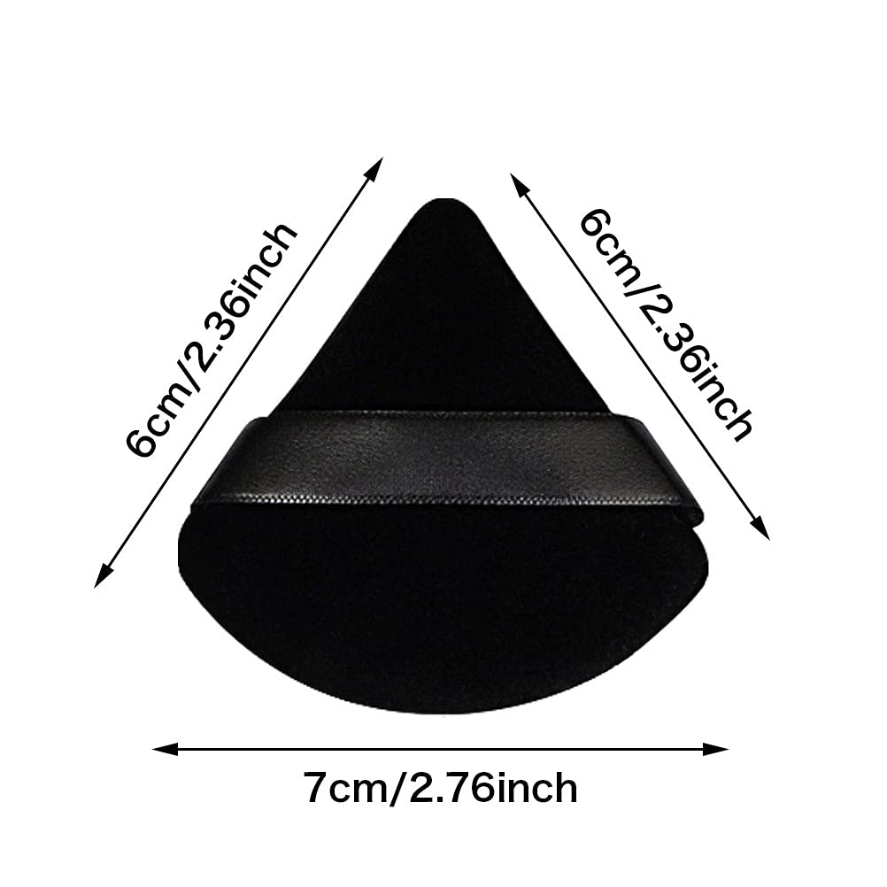 12 Pcs Triangle Powder Puffs for Loose & Setting Powder - Soft Makeup Sponge Blenders for Foundation, Contouring & Baking (Black/Nude) - Perfect for Professional Makeup Artists & Everyday Beauty Routine