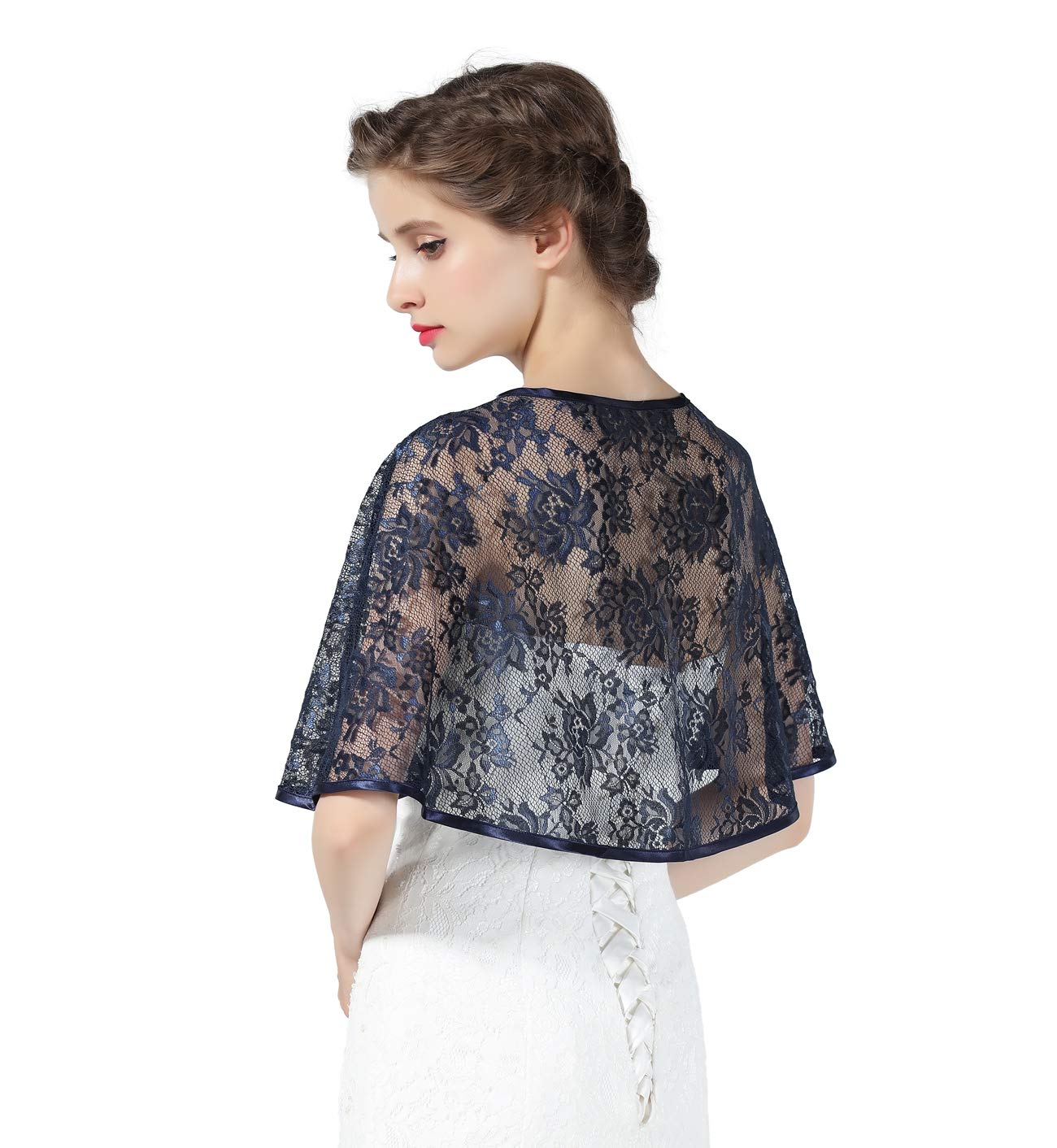 Elegant Lace Capelet for Women - Bridal Shawl, Wedding Cover Up, Bolero Wrap for Dresses & Special Occasions | Perfect for Weddings, Parties, and Formal Events