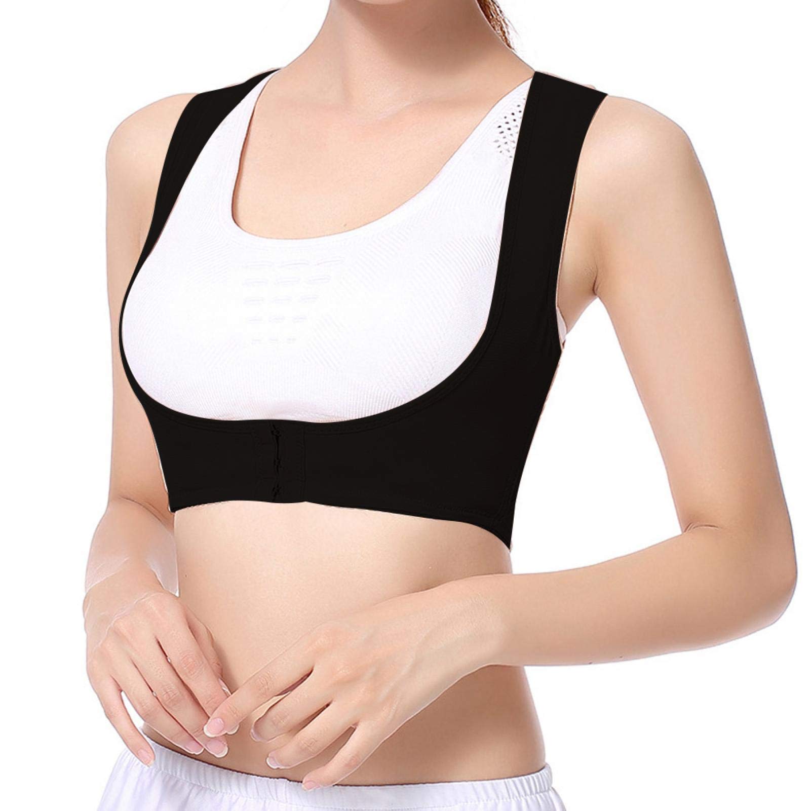 Posture Corrector for Women & Men - Adjustable Back Brace for Humpback, Scoliosis & Kyphosis - Upper Back Support Straightener - Orthopedic Posture Correction Belt (Black, Size S) - Ideal for Office Work, Driving & Daily Posture Improvement