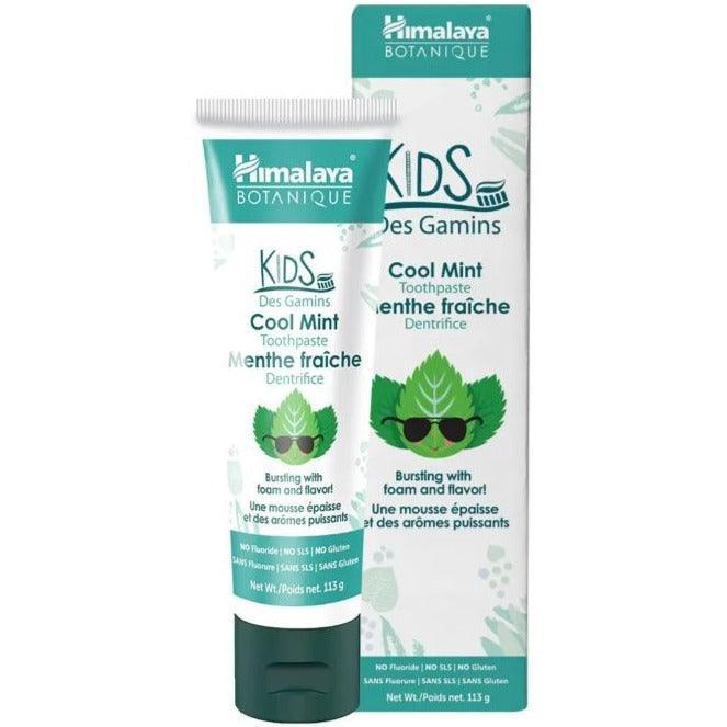 Himalaya Kids Toothpaste - Cool Mint Flavor, 113g | Fluoride-Free, Natural & Safe for Children | Perfect for Daily Brushing & Travel