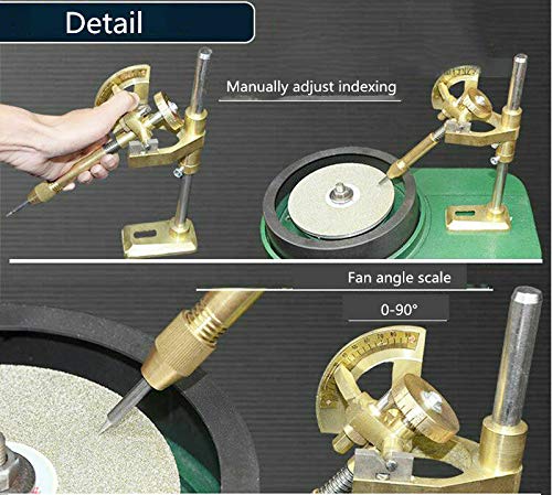 Professional Gem Faceting Machine 110V 180W - Jewelry Angle Polisher & Gemstone Grinding Machine for Rings, Bench Polishing - 2800r/min High Speed - Perfect for Jewelry Making, Lapidary & Stone Surface Finishing