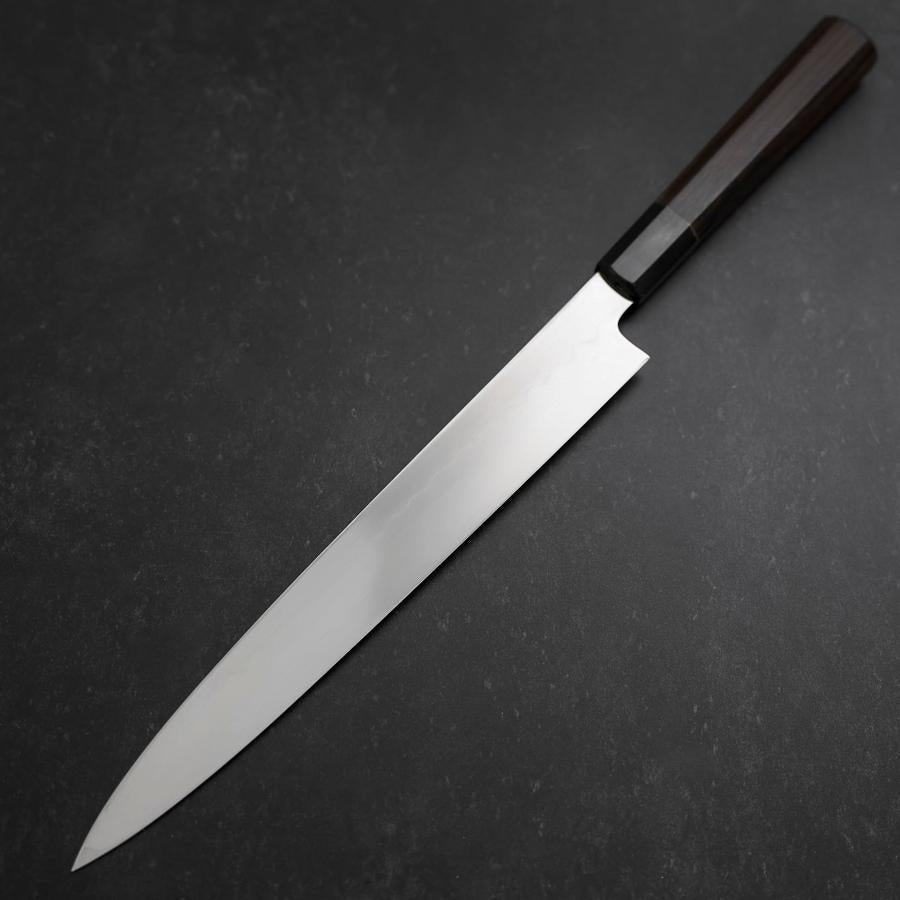 Premium Yanagiba Sushi Knife 270mm - White Steel #2 Honyaki Blade with Buffalo Ebony Handle - Perfect for Sushi Chefs & Japanese Cuisine Preparation