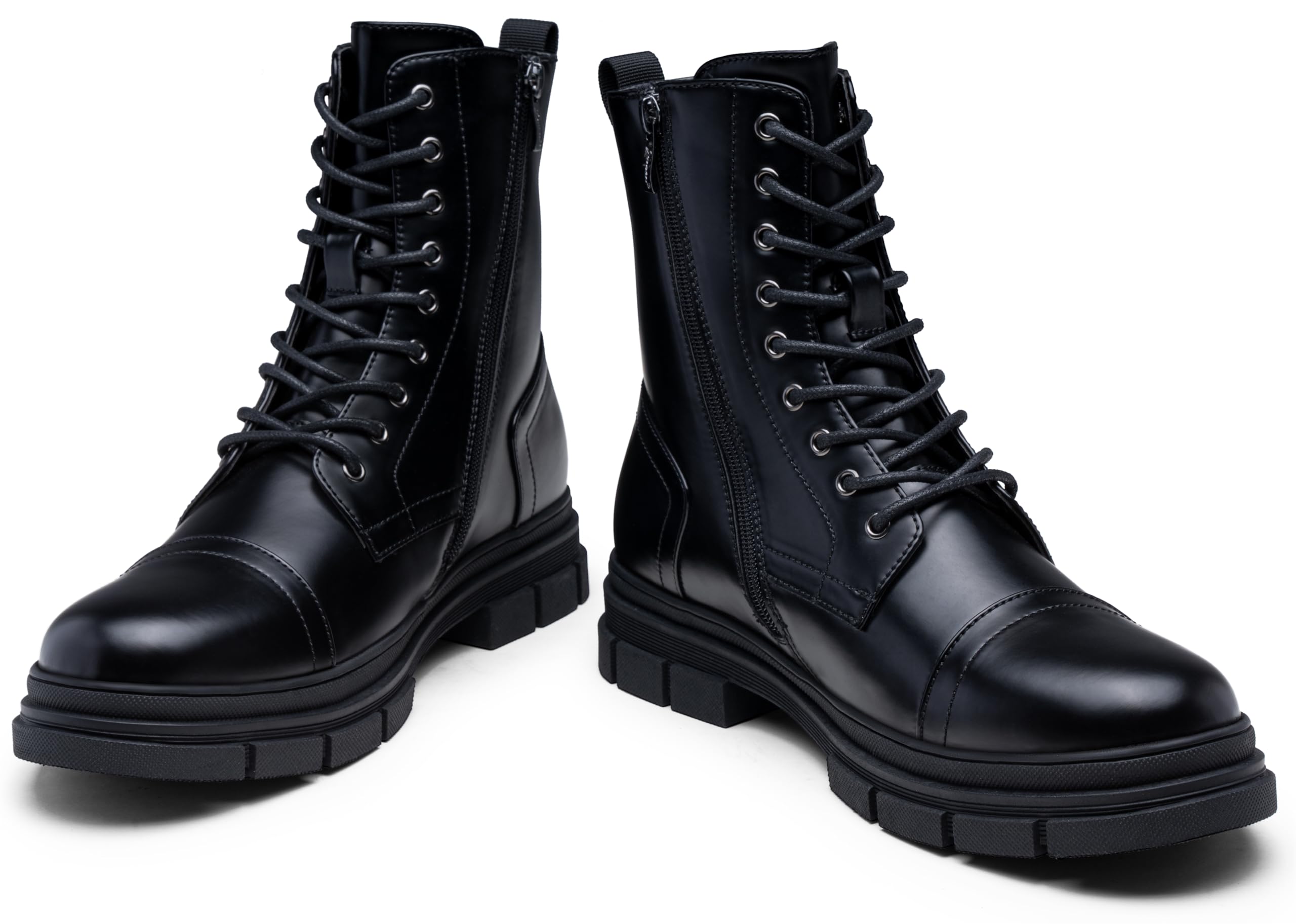 Jousen Men's High Top Motorcycle Boots - Waterproof Leather Riding Boots for Men - Perfect for Motorcycle Rides, Outdoor Adventures & Casual Wear