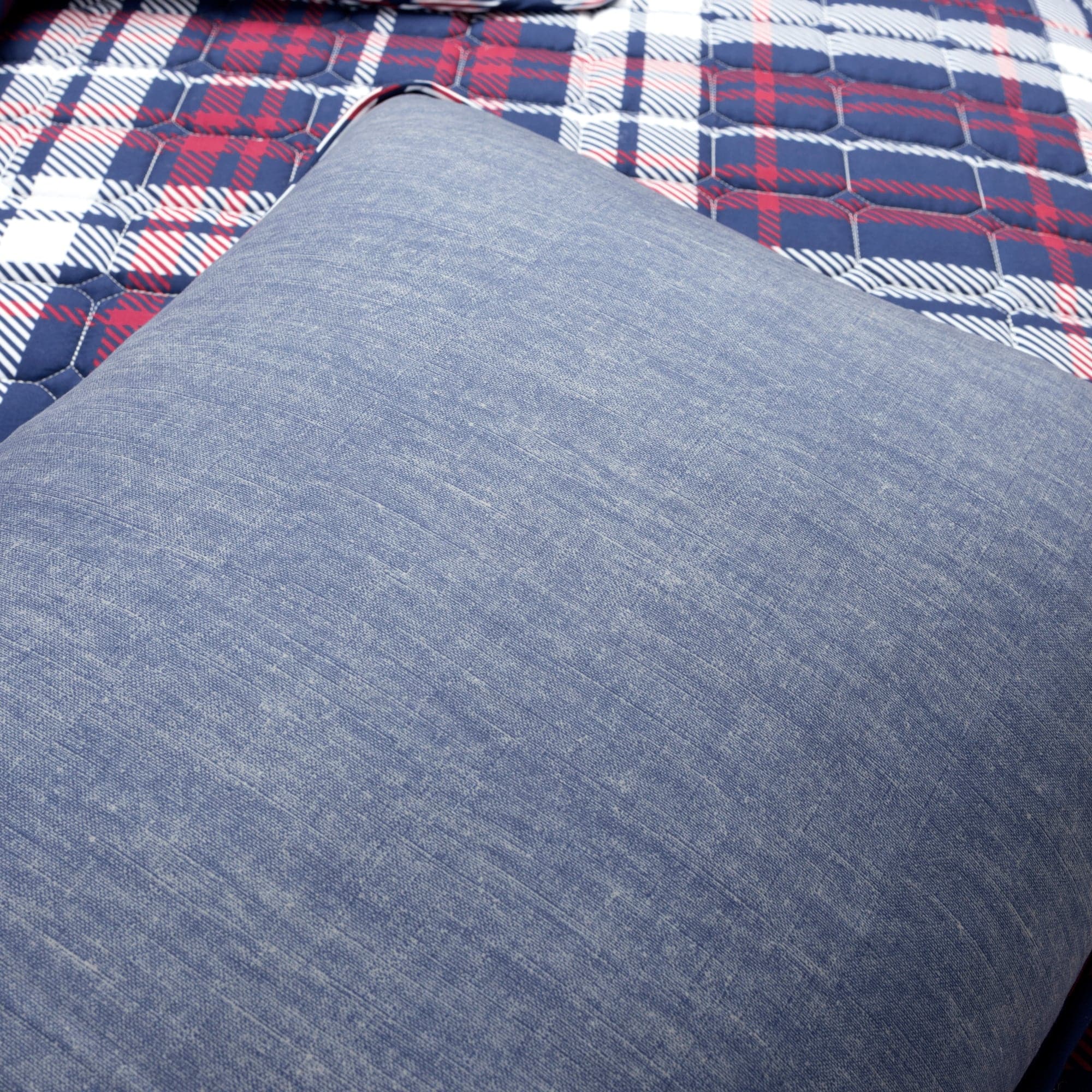 Grayson Farmhouse Plaid Reversible Quilt Set - King Size Bedding, Soft Cotton Blend, Rustic Home Decor for Cozy Bedroom & Guest Room