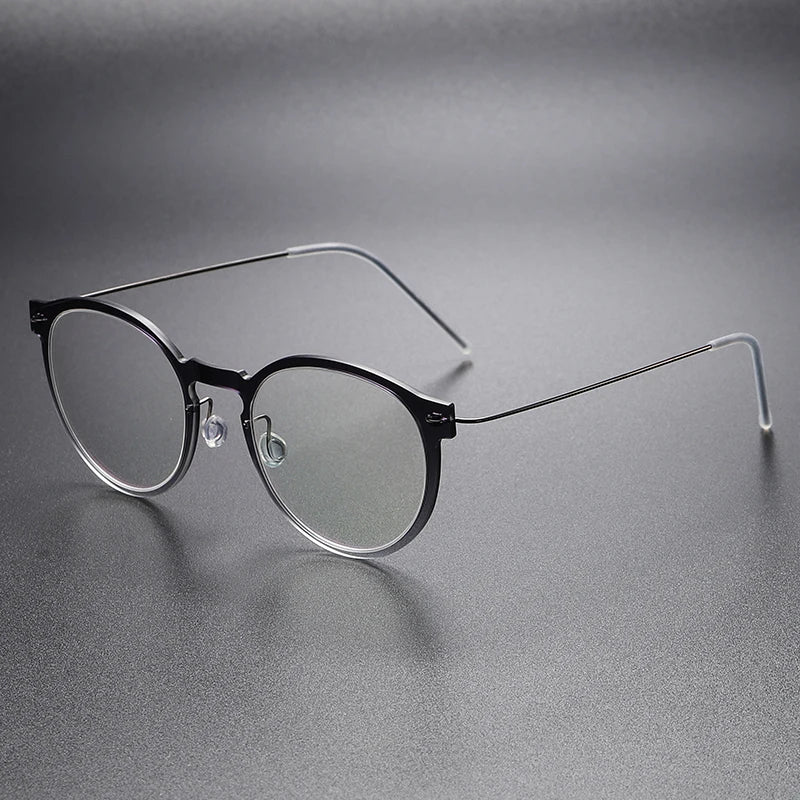 Aimee Women's Full Rim Round Titanium Acetate Eyeglasses 96603 - Lightweight & Durable Frame for Reading, Working & Everyday Use