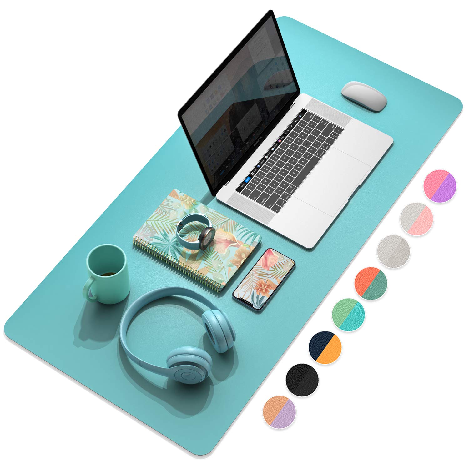 YSAGi Large Leather Desk Mat - Waterproof Dual-Sided Mouse Pad for Keyboard & Mouse (35.4
