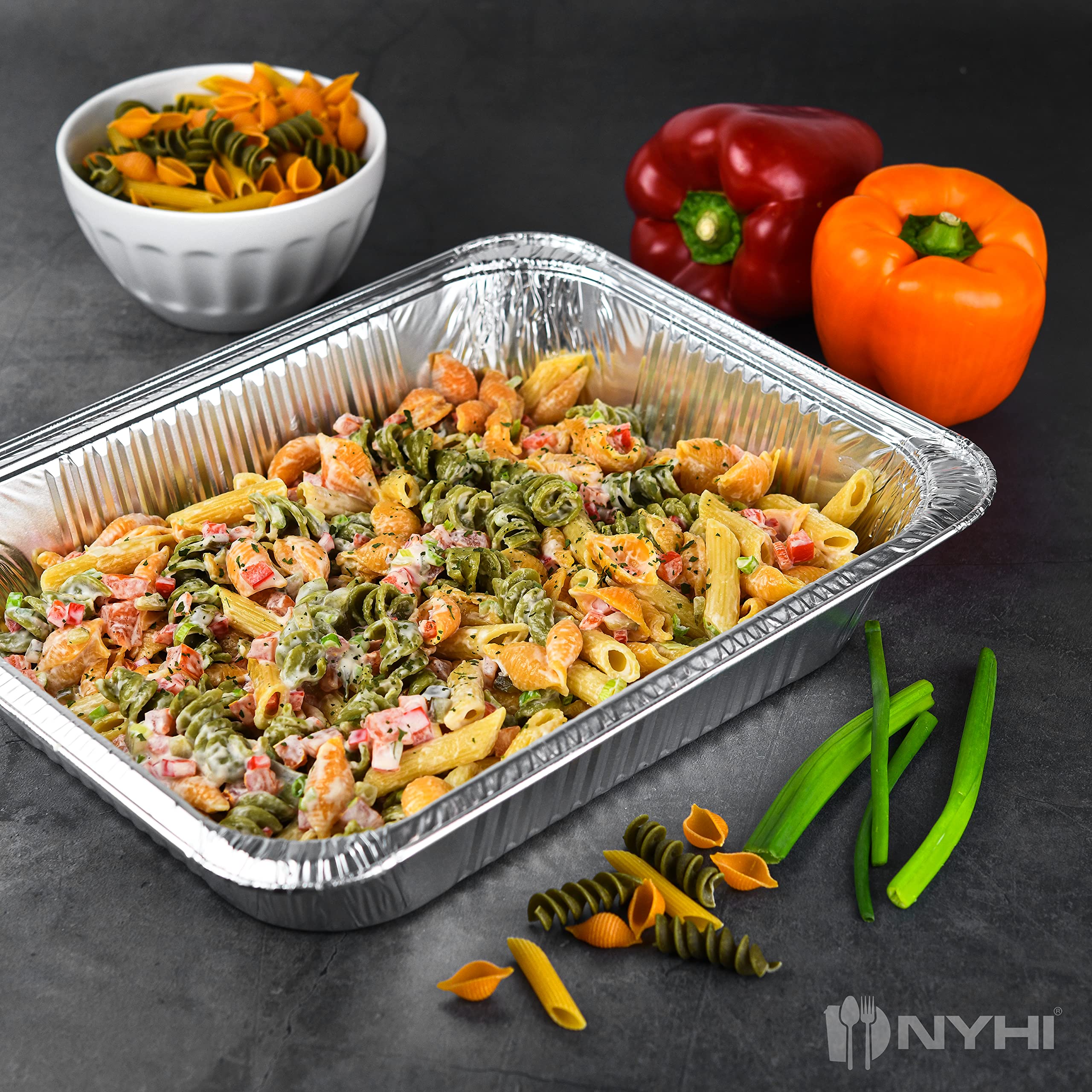 30 Pack Heavy Duty Aluminum Foil Pans with Lids - 9x13 Inch Disposable Baking Pans for Cooking, Meal Prep & Leftovers | Freezer Safe, Catering Supplies & Takeout Containers | Perfect for Parties, BBQ & Food Storage