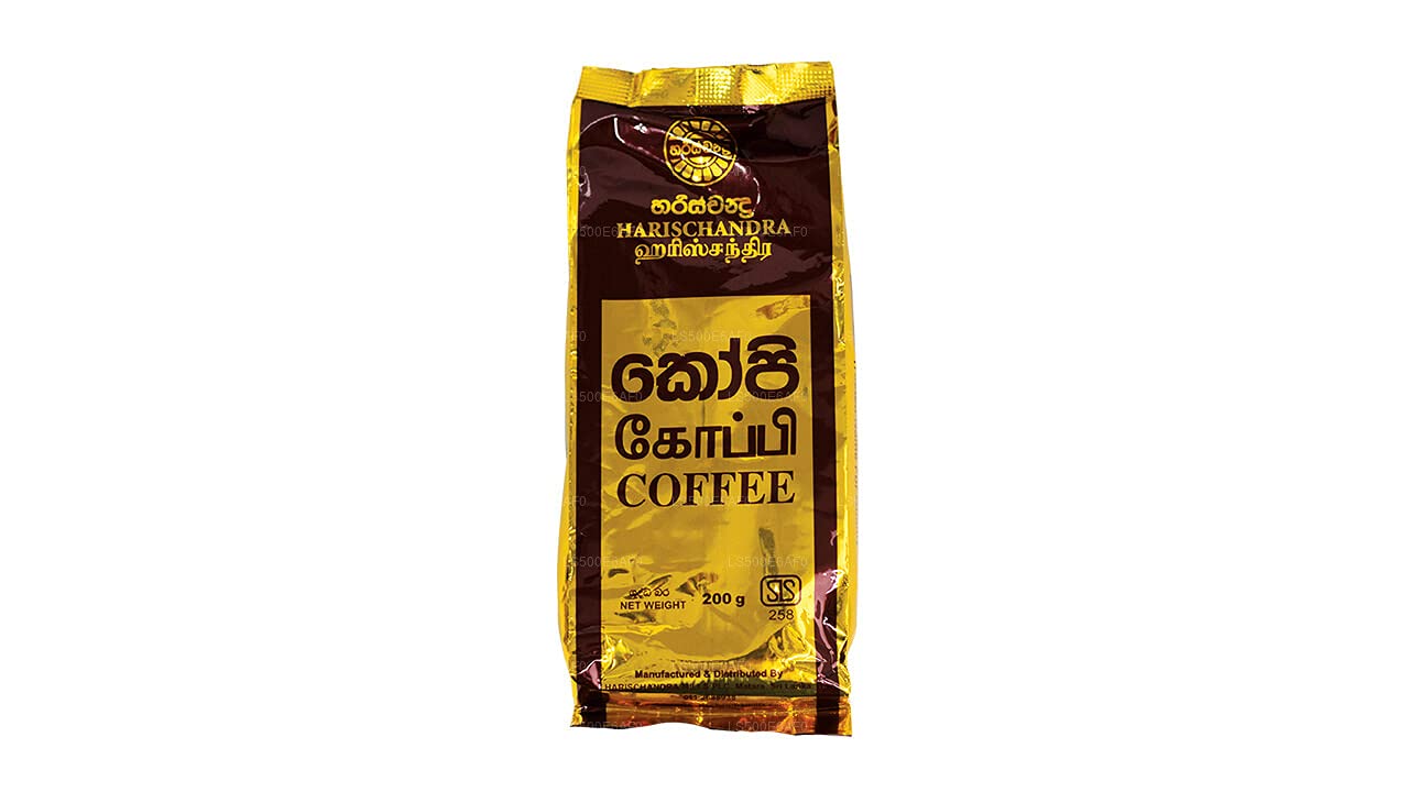 Premium Harischandra Coffee - 200g Rich Aromatic Ground Coffee for Espresso & Drip Brew | Perfect for Home, Office & Gifting