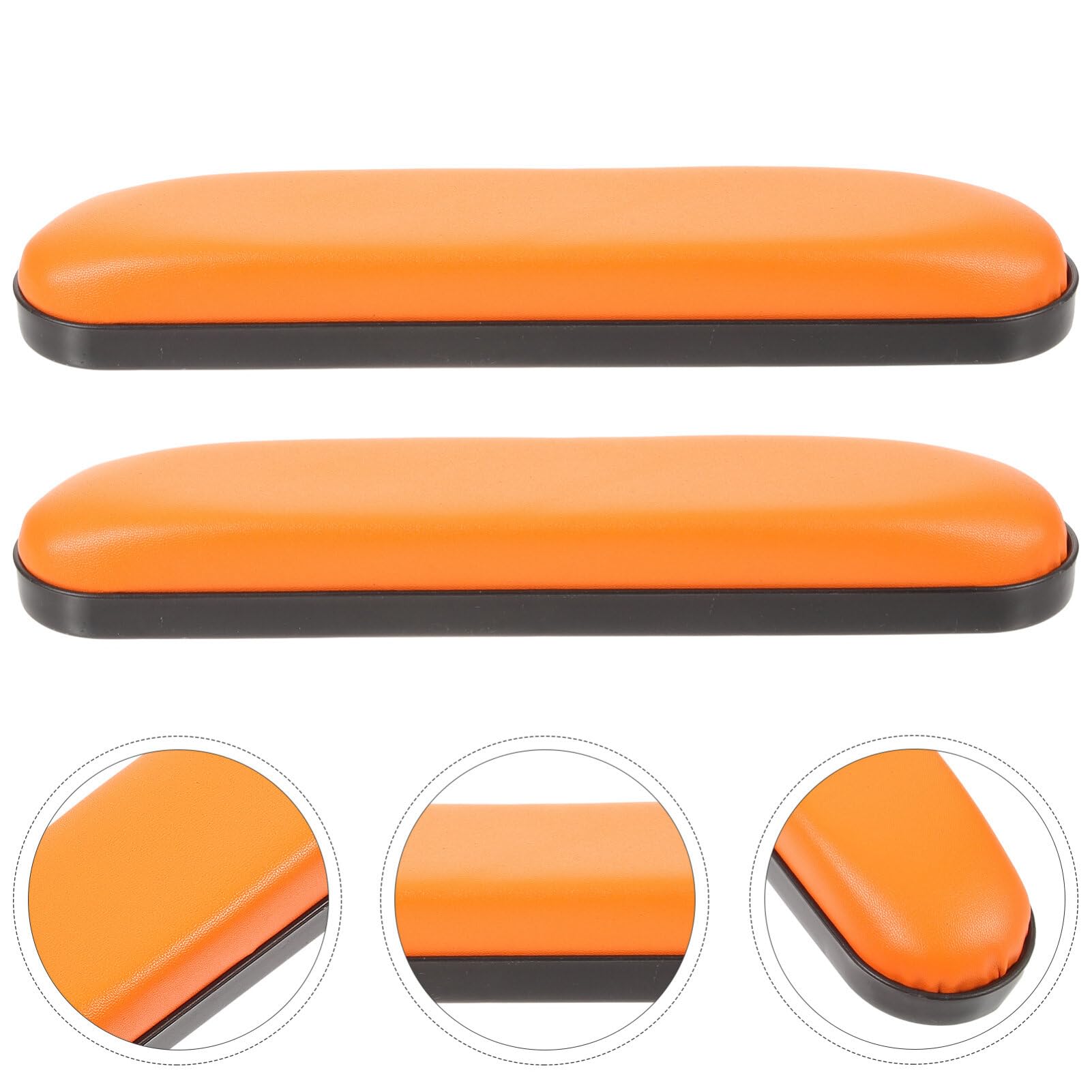 EXCEART 2-Pack Wheelchair Arm Pads & Calf Support Cushions - Ergonomic Memory Foam Replacement Pads for Wheelchairs, Office Chairs and Gaming Chairs (Orange) - Improve Comfort for Work, Gaming & Mobility