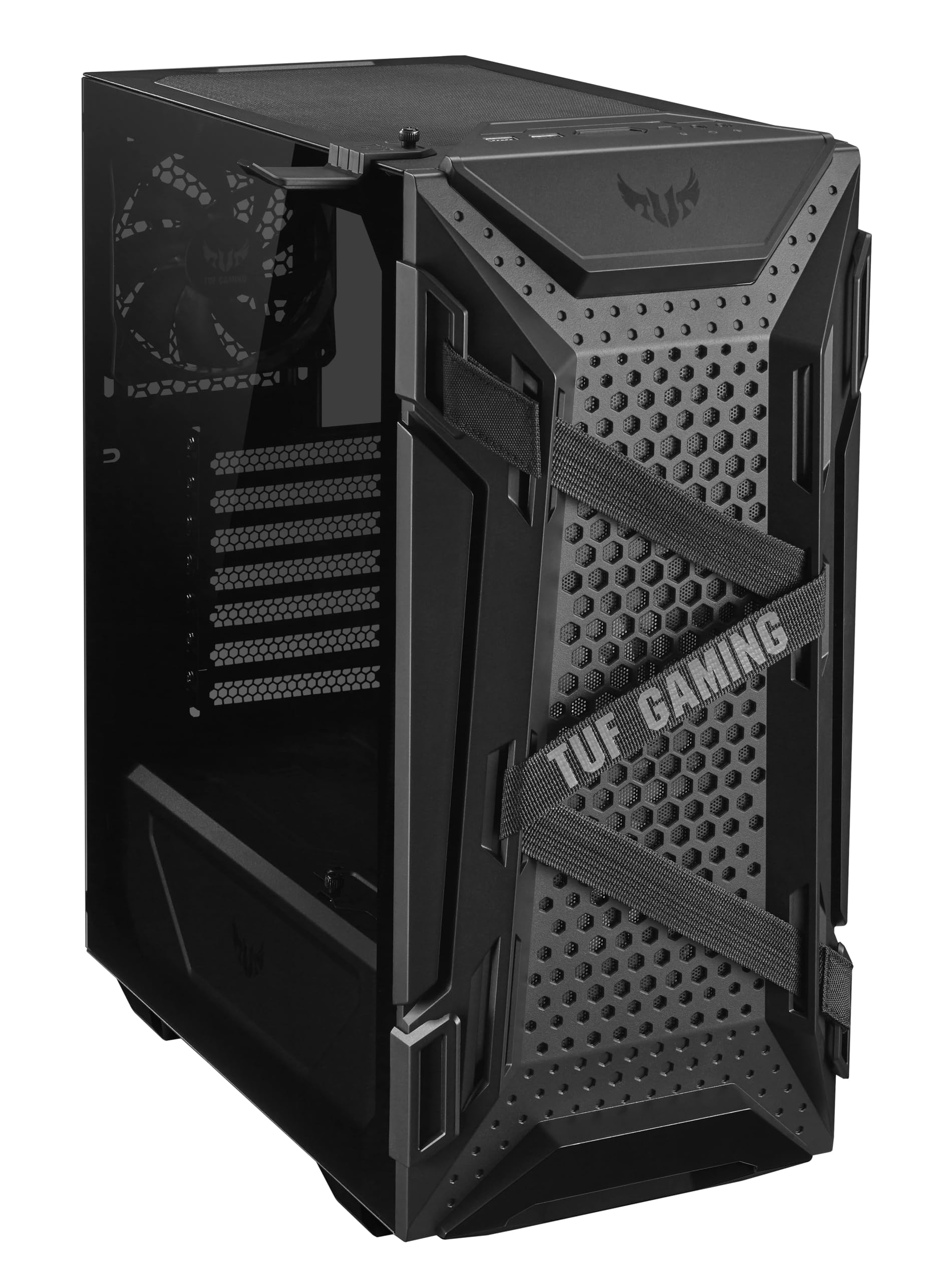ASUS TUF Gaming GT301 ATX Mid-Tower PC Case - Compact Design, Tempered Glass Side Panel, Black | Perfect for Gaming Rigs & High-Performance Builds