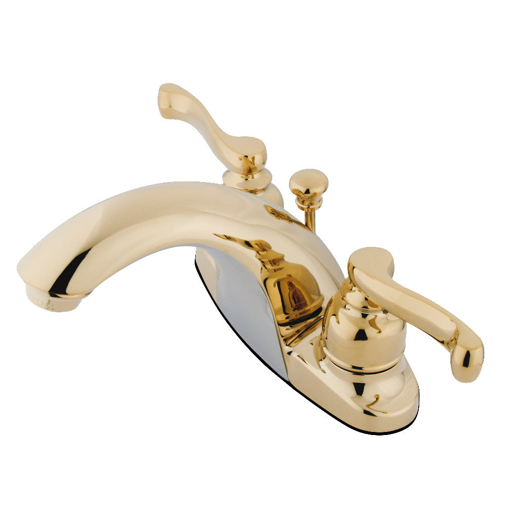 Kingston Brass KB7642FL 4-Inch Centerset Bathroom Faucet - Chrome Finish, Single Handle, Ideal for Bathroom Sink Vanity and Powder Room Installation