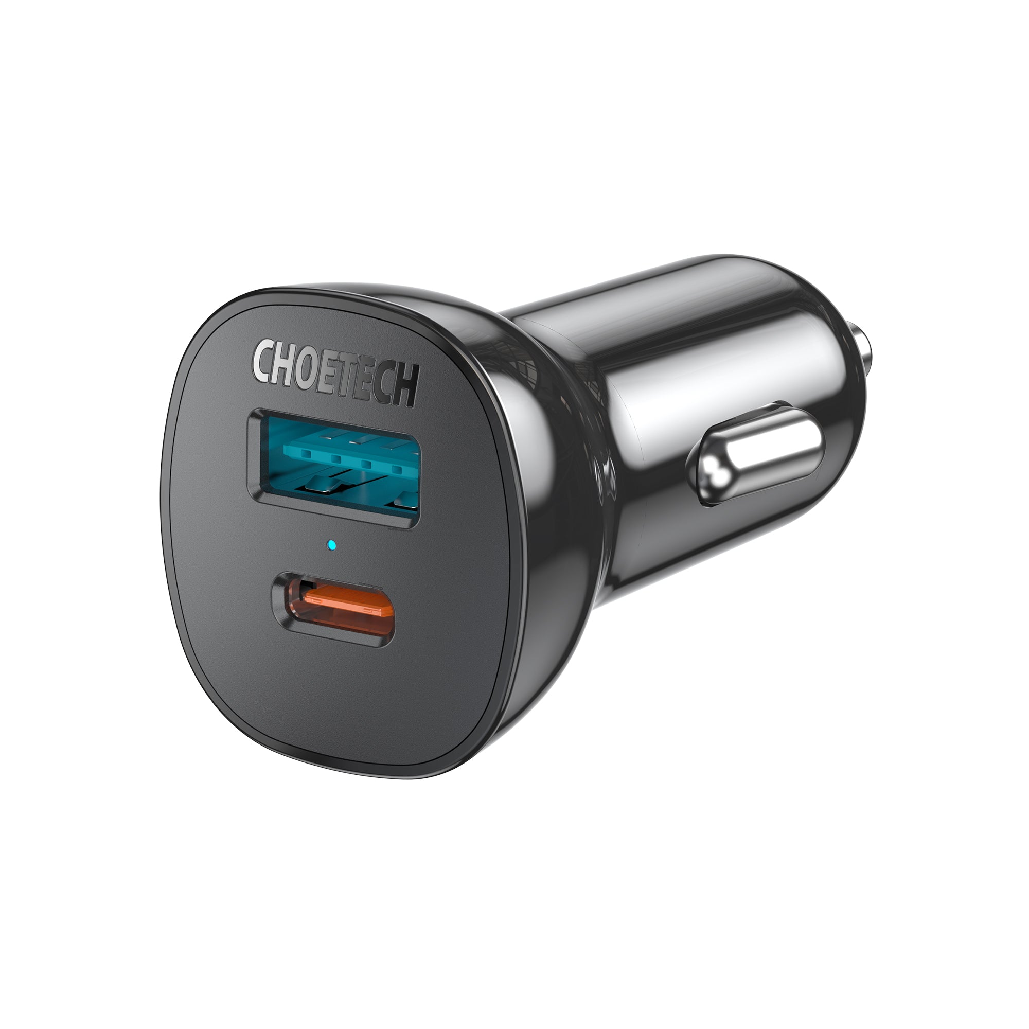 Choetech TC0005 38W Dual Port Car Charger with 20W PD Fast Charging, PD3.0 & QC3.0 Compatible, Smart Current Distribution for iPhone 15/14/13, Samsung Galaxy - Perfect for Road Trips & Daily Commute