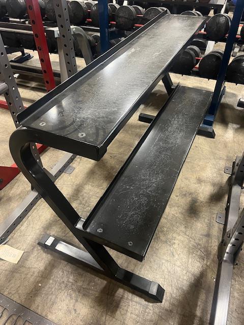 Used 2 Tier Dumbbell Rack for Home Gym - Heavy Duty Weight Plate Organizer for Strength Training & Fitness Workouts
