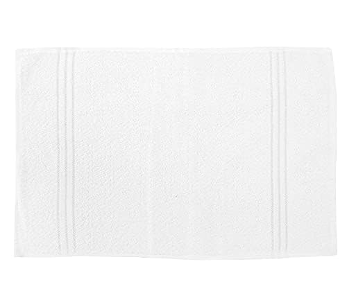 Premium COTFLEX 100% Cotton Hand and Face Towels - Soft & Absorbent, 14x21 Inches, White (Pack of 3) - Perfect for Bathroom, Gym, Travel & Spa Use