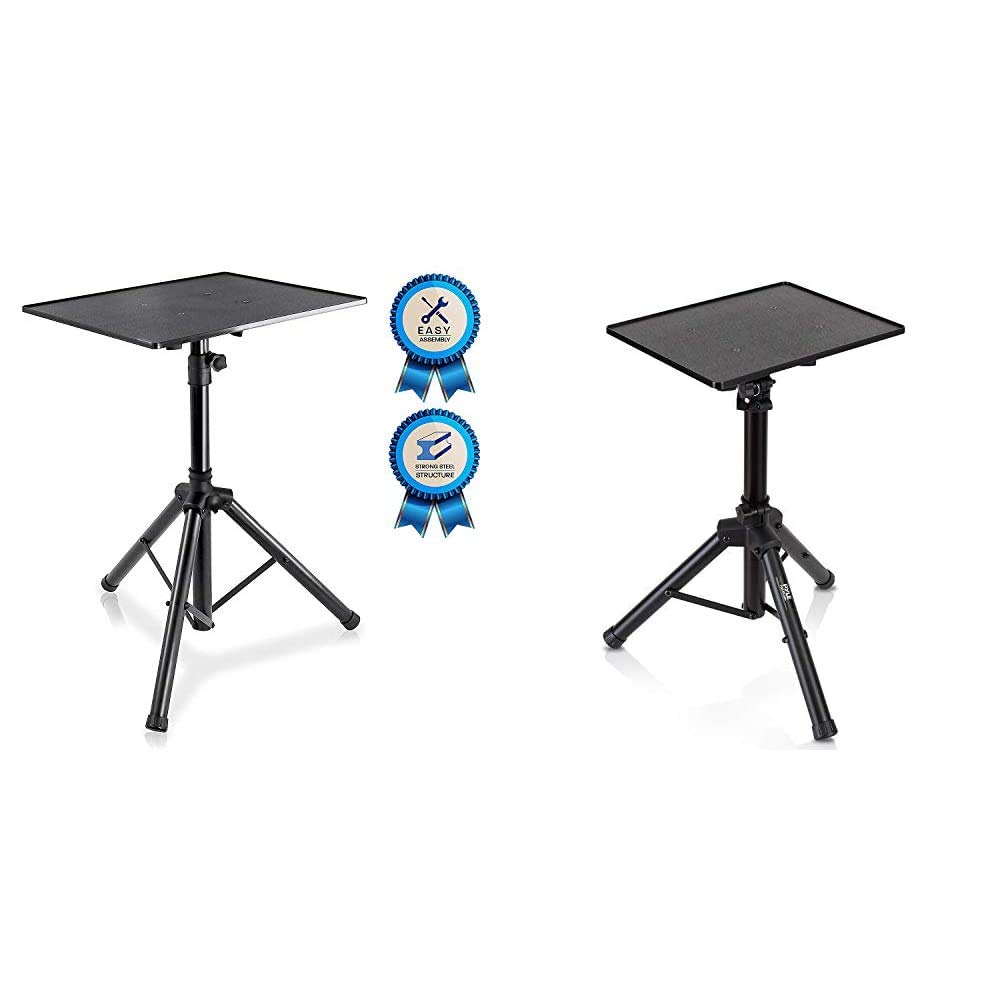 Professional Adjustable Laptop Stand for DJs & Studios - Universal Projector & Computer Mount Holder with Height Adjustment - Perfect for Stage Performances, Home Studios, and Live Events