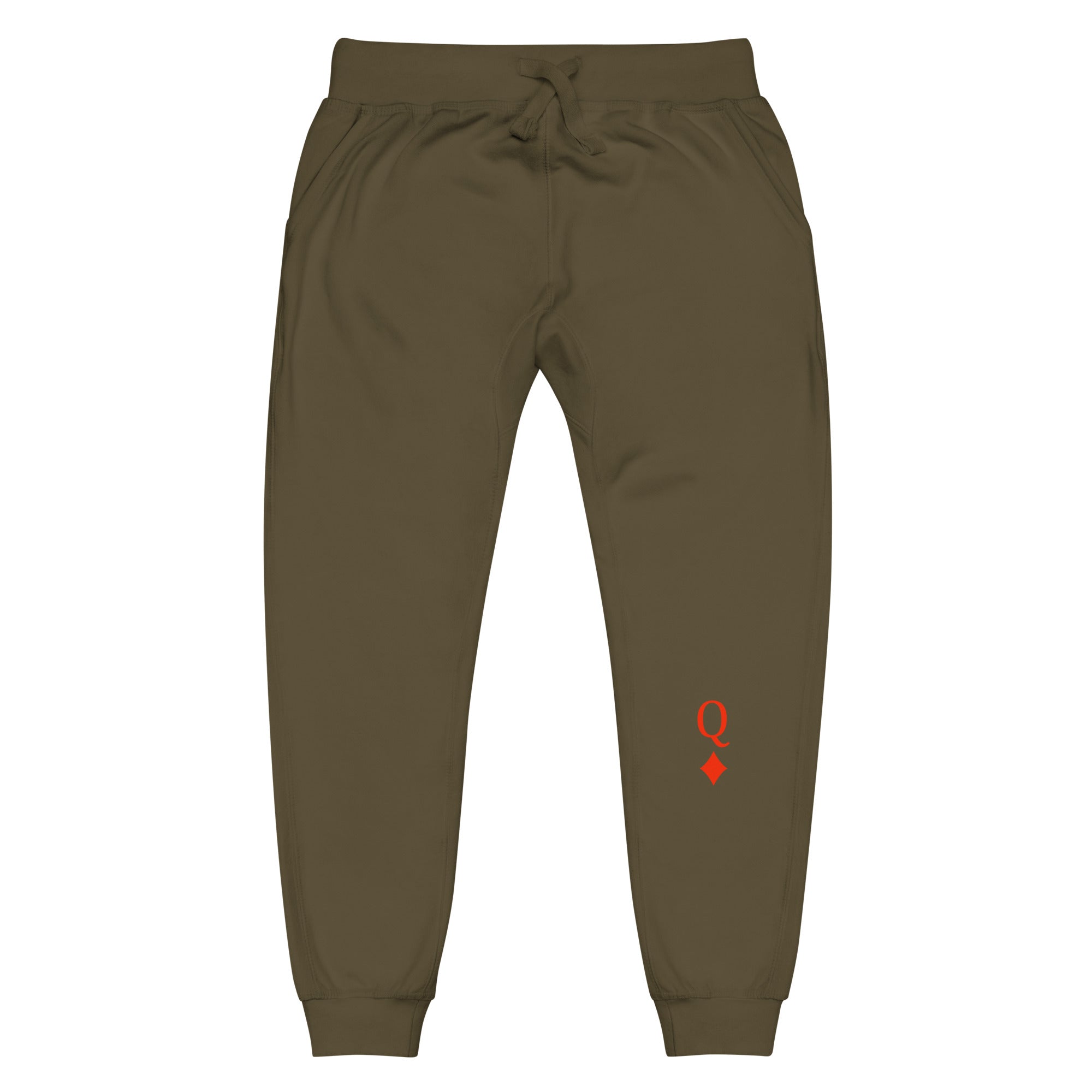 Queen of Diamonds Fleece Sweatpants for Women - Soft Winter Joggers, Cozy Lounge Pants - Perfect for Home, Yoga, and Casual Outings
