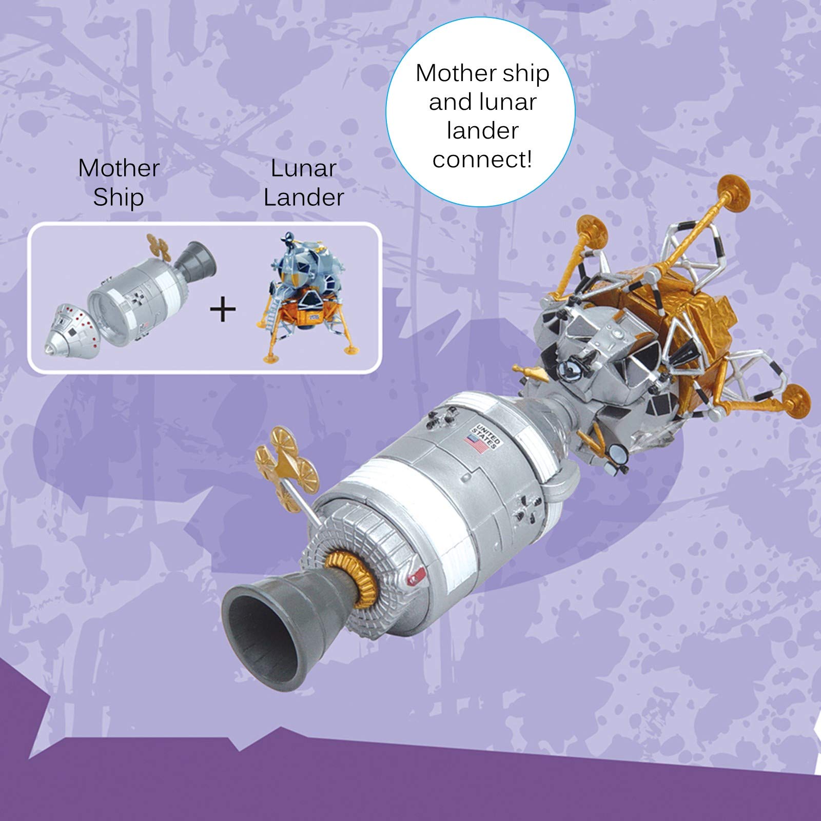 Vokodo Space Toys Station Building Kit - 4 Moon Capsules, Astronaut Rocket & Lunar Lander - STEM Educational 3D Puzzle for Kids - NASA Inspired Science Exploration Toy - Perfect Gift for Boys & Girls - Birthday, Christmas, Easter & STEM Learning Activities