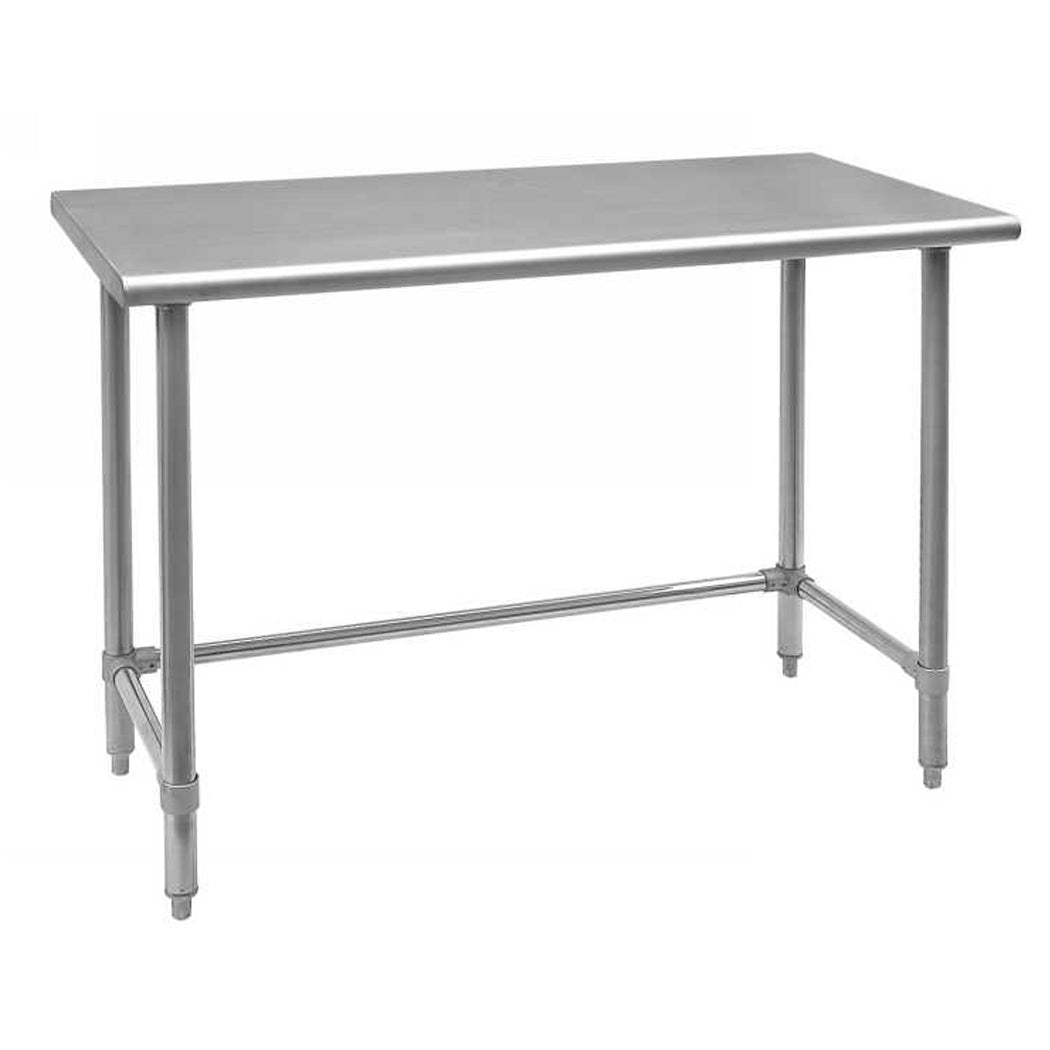 Nella 30 x 48 Inch Commercial Stainless Steel Worktable with Open Base - Heavy Duty Kitchen Prep Table for Restaurant, Bakery, or Home Use