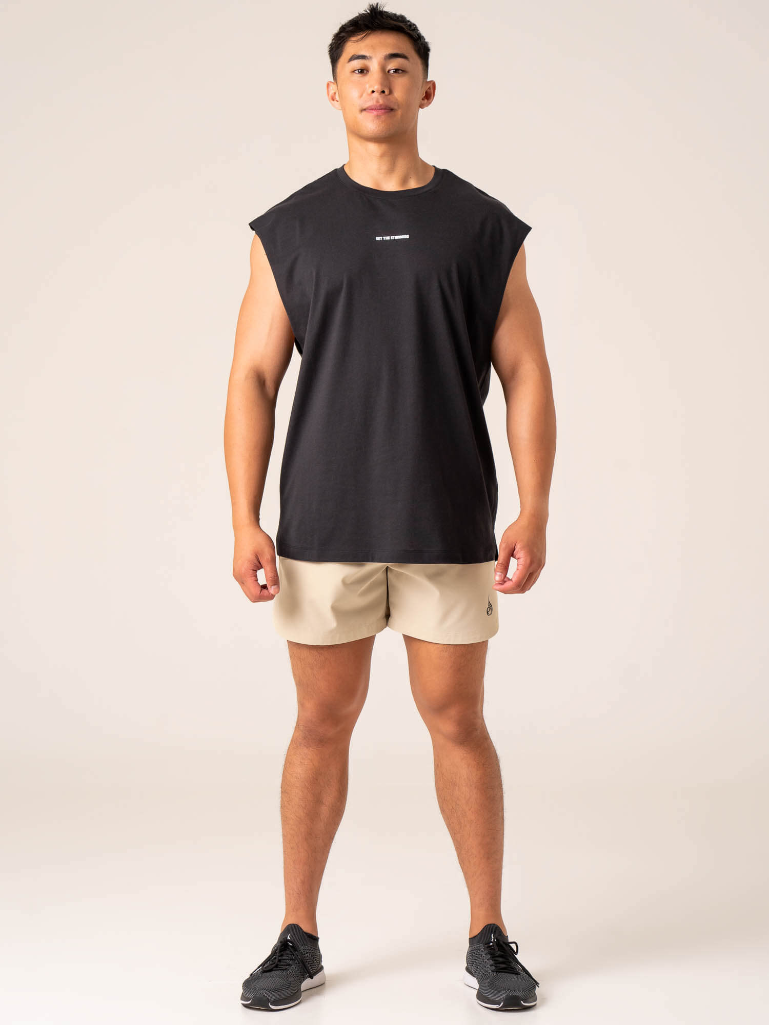 Emerge Muscle Tank Top for Women - Faded Black Workout Shirt | Gym, Yoga & Running Activewear
