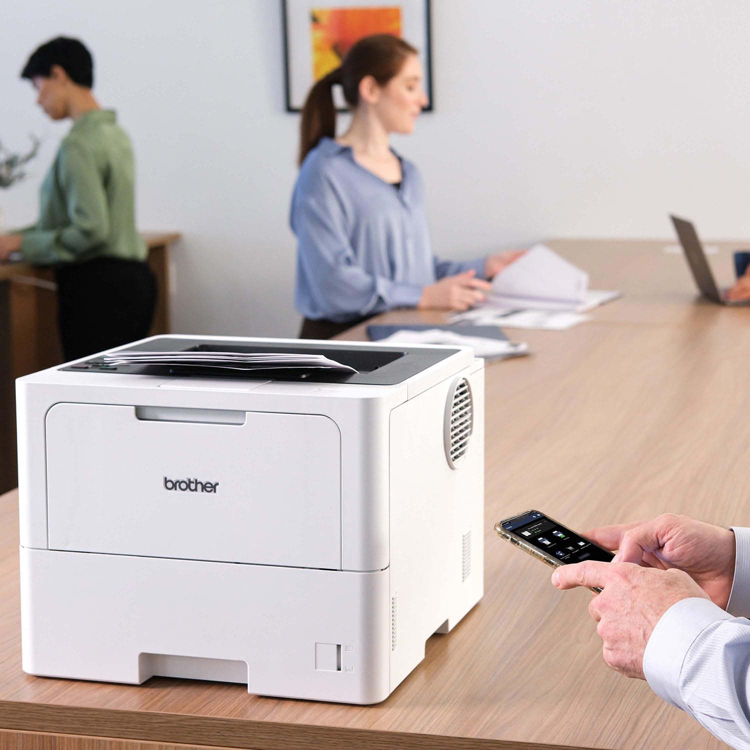 Brother HL-L6210DW Wireless Monochrome Laser Printer for Office | High-Speed Duplex Printing, Large 500-Sheet Paper Capacity | Ideal for Small Business & Home Office Document Printing