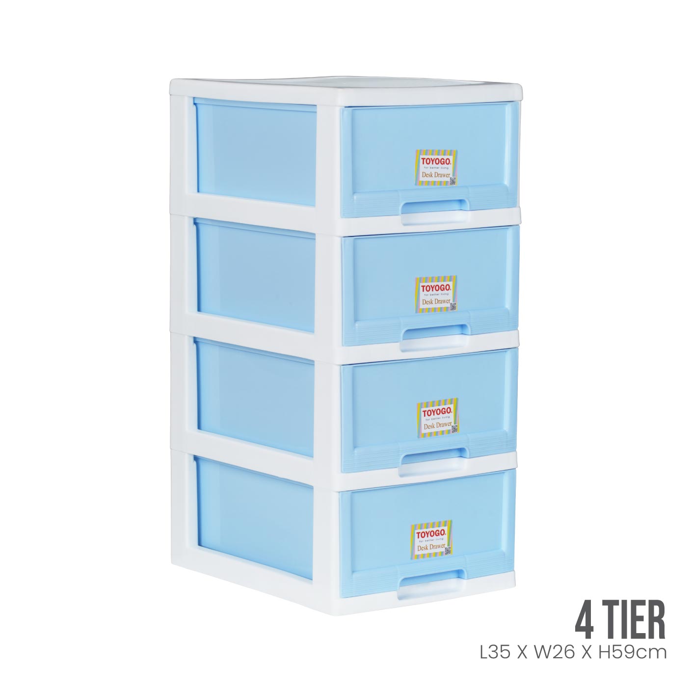 4 Tier Marine A4 Drawer Organizer - Heavy Duty Plastic Storage Cabinet for Office, Home & Boat - Perfect for Files, Documents, Tools & Marine Supplies