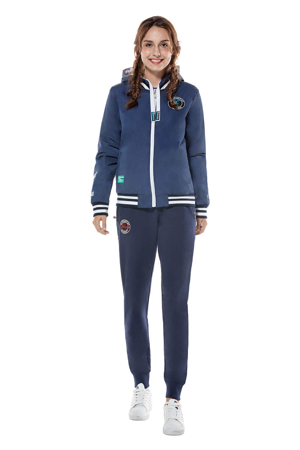 Extreme Pop Women's 3-Piece Reversible Tracksuit Set - Jacket, Joggers & Sweater for Running, Workout & Casual Wear | Athletic Outfit for Gym, Yoga & Street Style