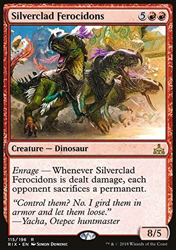 Magic: The Gathering Singles - Silverclad Ferocidons (115) Rivals of Ixalan RIX, Red MTG Card (RIX115) for Collectors & Deck Builders