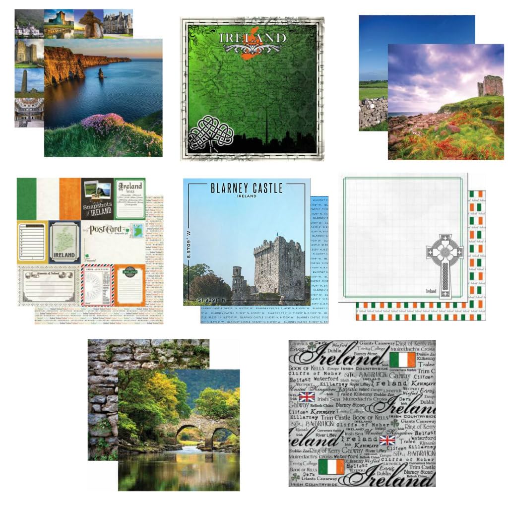 8-Piece Ireland Travel Vacation Themed 12