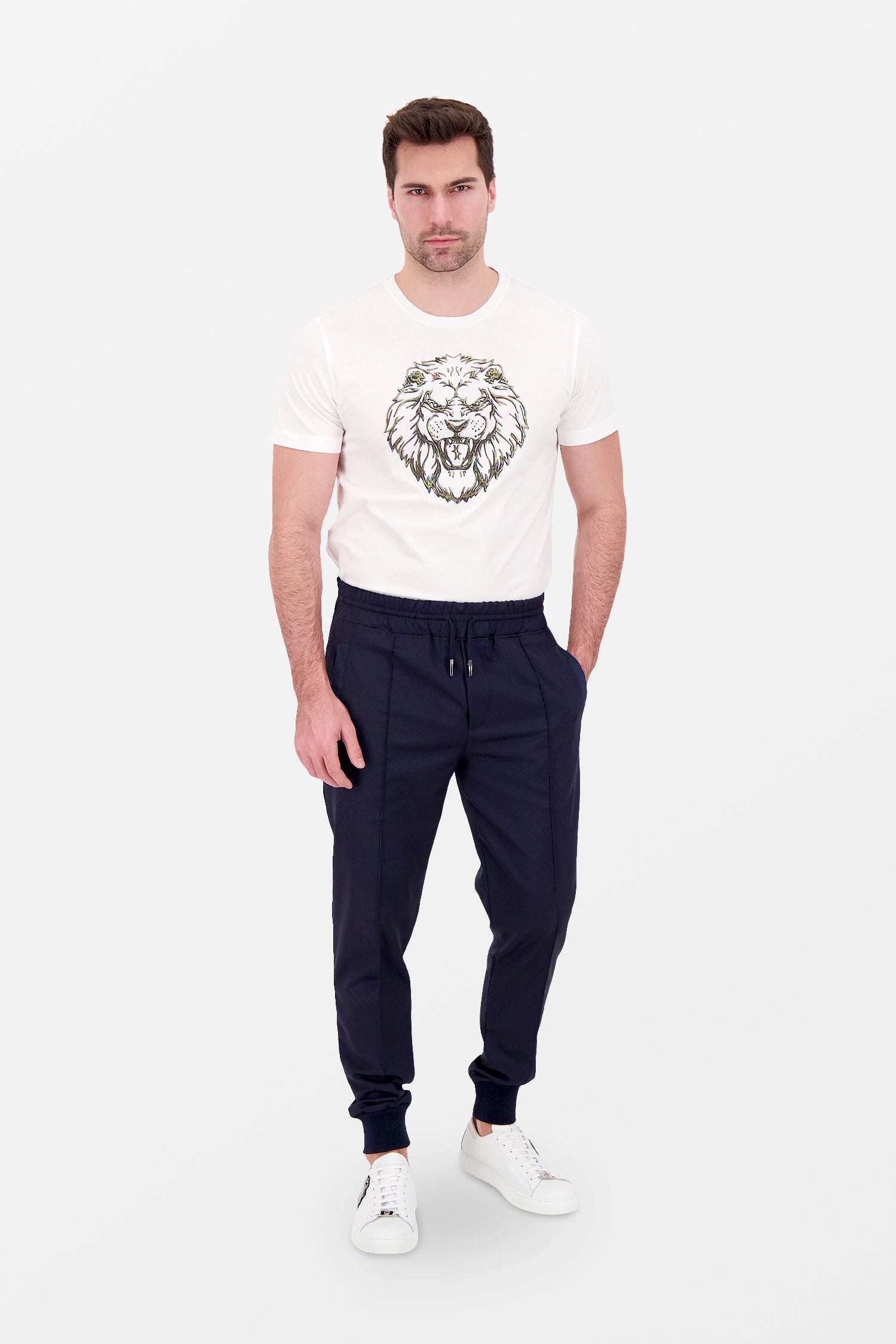 Billionaire Premium Dark Blue Dress Pants for Men - Slim Fit Business Casual Trousers for Office, Wedding & Formal Events