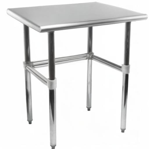 AmGood Stainless Steel Work Table - Heavy Duty Metal Utility Table with Open Base, 20