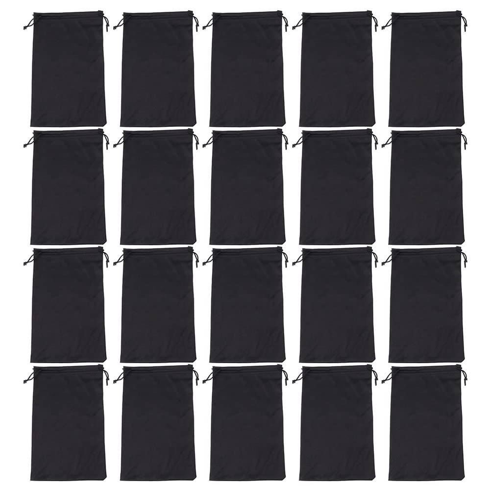 BESPORTBLE 30Pcs Ski Goggles Storage Bag - Waterproof Snow Goggles Organizer Pouch with Drawstring for Skiing, Snowboarding & Outdoor Sports - Black Sunglasses Tote Insert for Travel & Gear Protection
