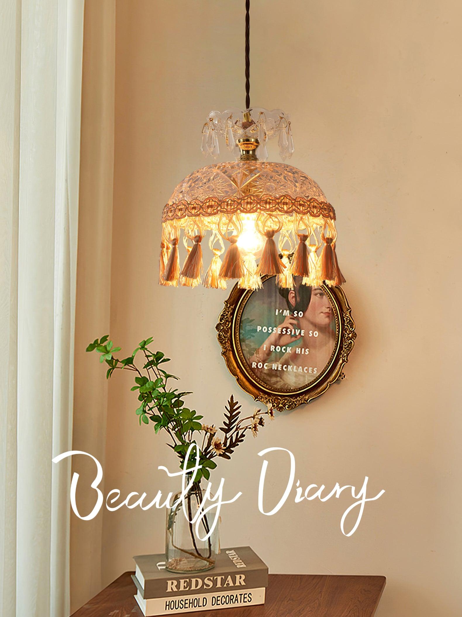 Modern Bowl Tassel Pendant Light - Elegant Hanging Chandelier for Dining Room, Kitchen Island, Bedroom & Living Room Decor