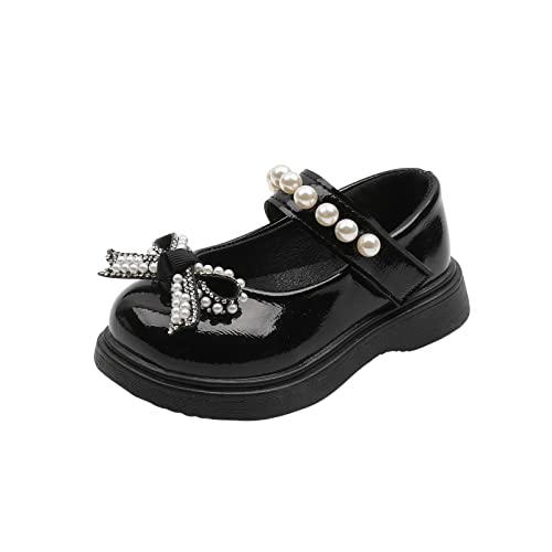 ESULOMP Girls Mary Jane Shoes - Soft Leather School & Wedding Flats for Kids