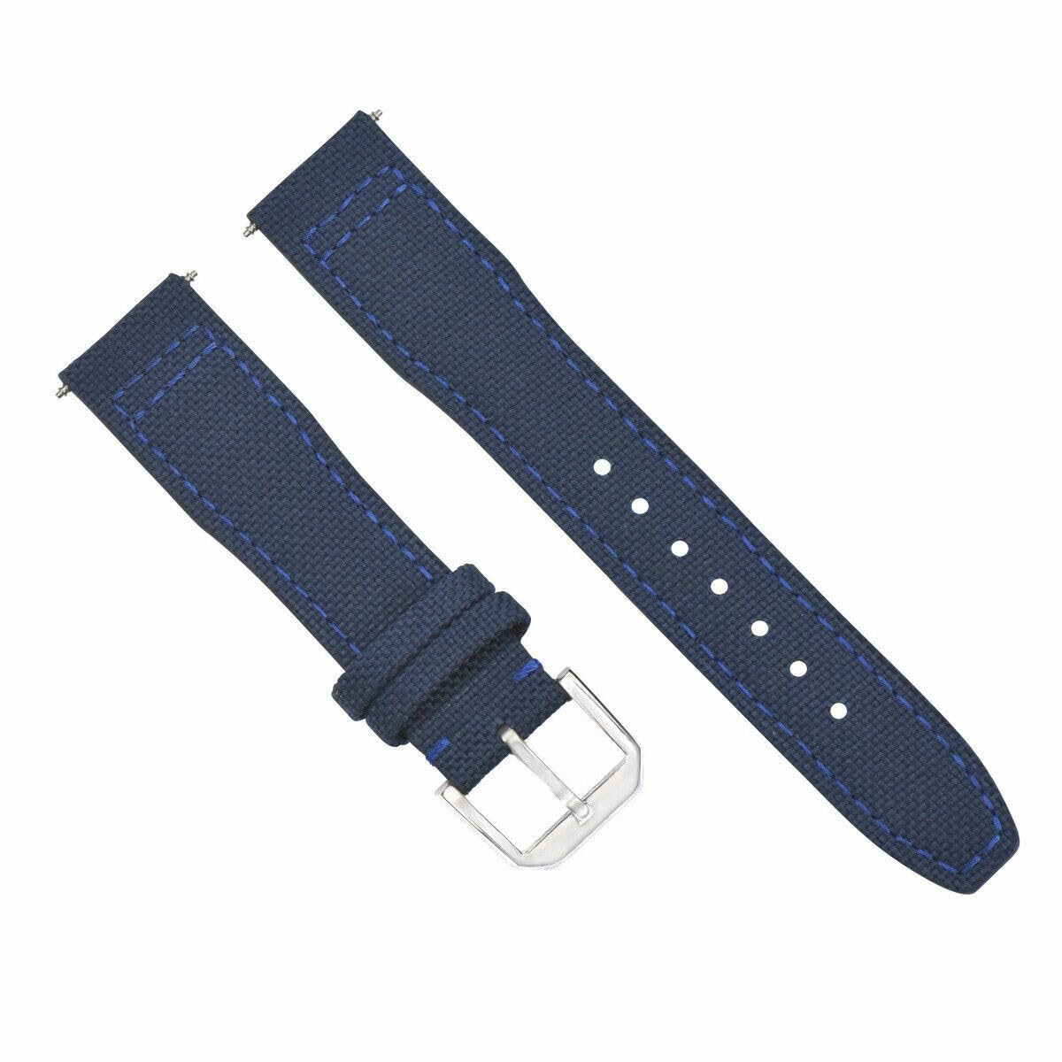 20mm Canvas Leather Watch Band Strap for IWC Pilot & Portuguese - Durable Replacement Strap for Men's Watches | Perfect for Casual, Business & Outdoor Activities
