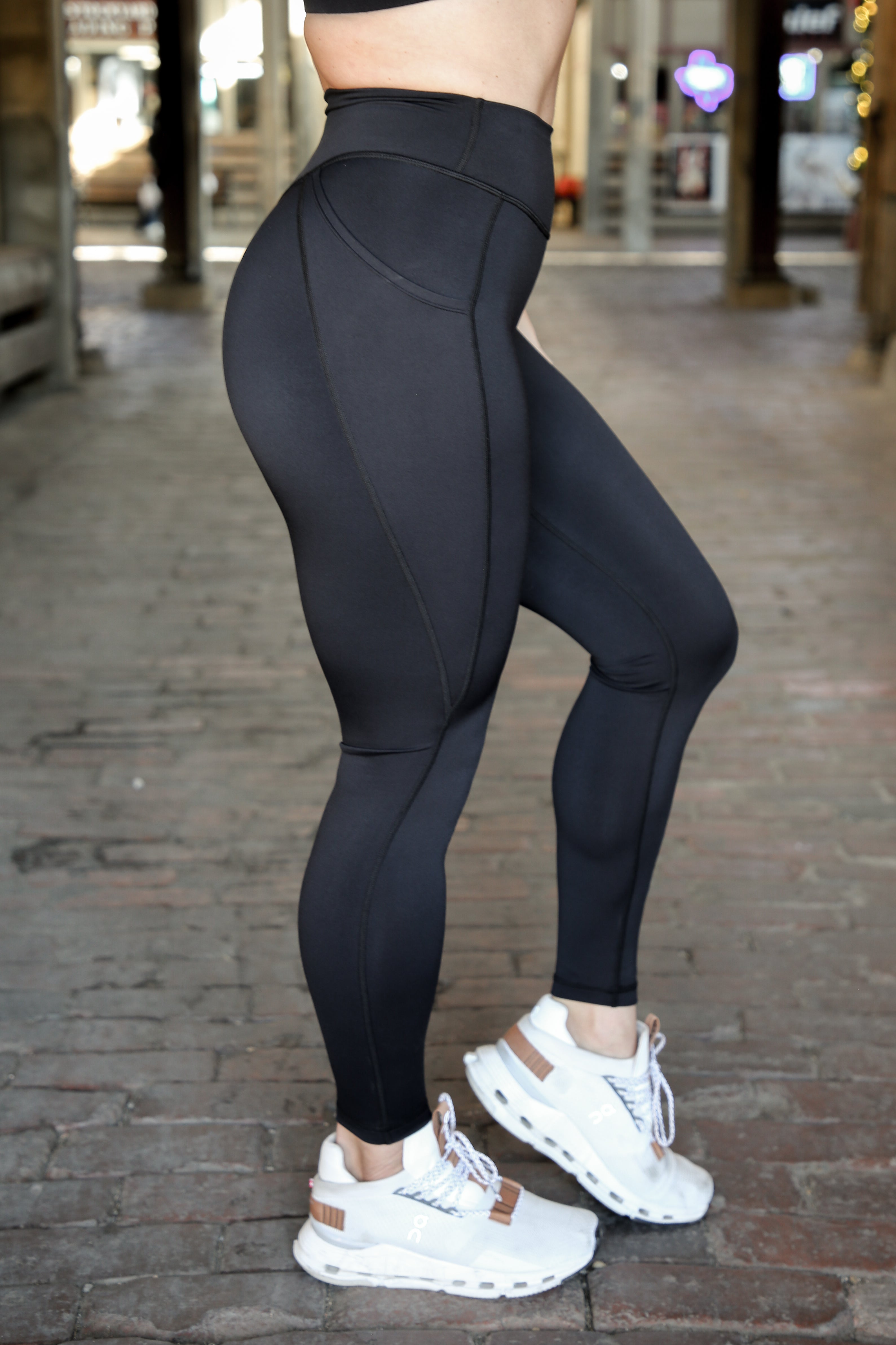 Premium High-Waisted Executive Leggings with Pockets - Black Workout & Office Pants for Women | Perfect for Yoga, Business Casual & Travel