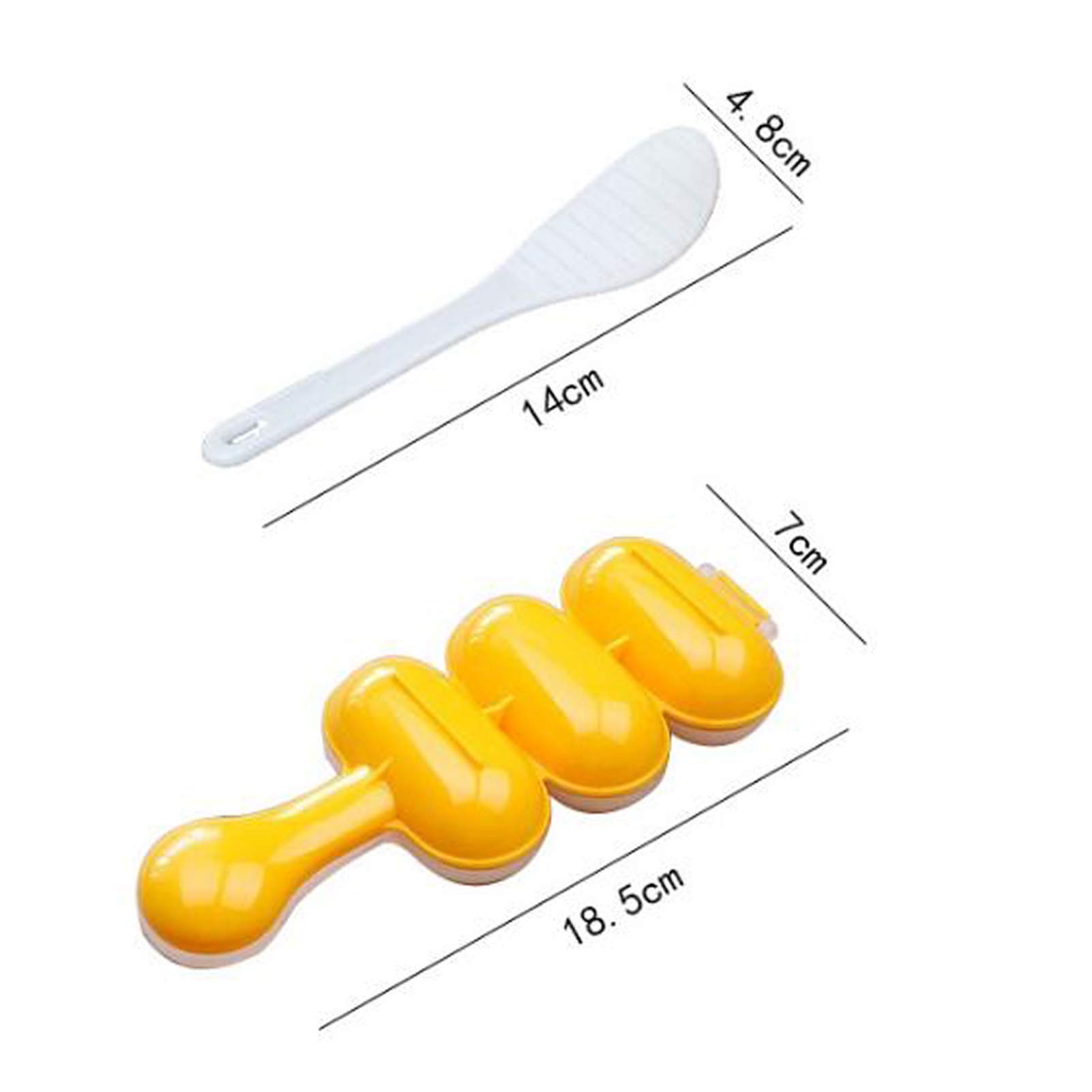 Rice Ball Mould Shaker - DIY Sushi Maker Kit for Perfect Onigiri & Rice Balls | Includes Mini Rice Paddle | Great for Bento Boxes, School Lunches & Japanese Cuisine