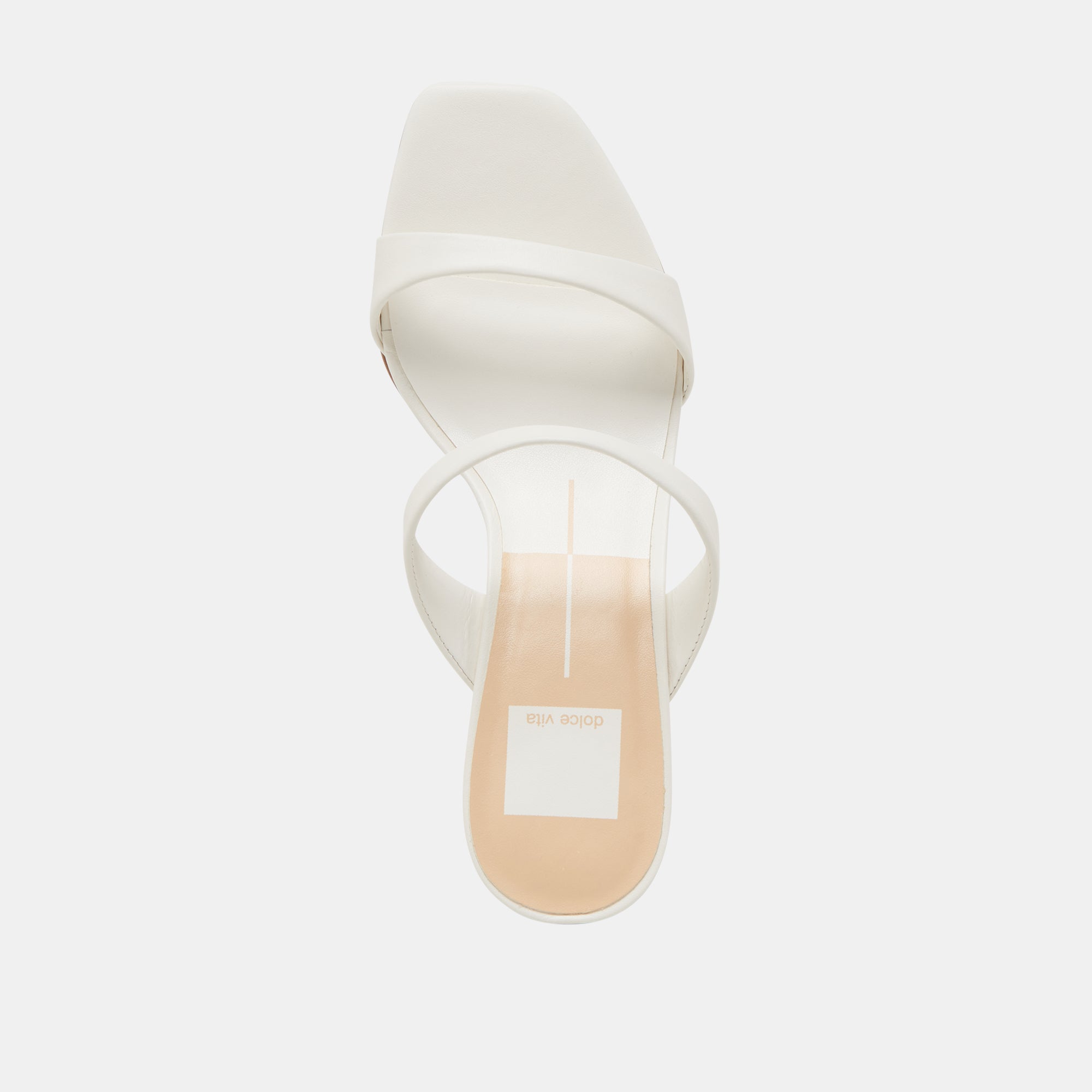 GENORA Women's Wide Heel White Leather Sandals - Comfortable Dress Shoes for Office, Wedding & Summer Outfits