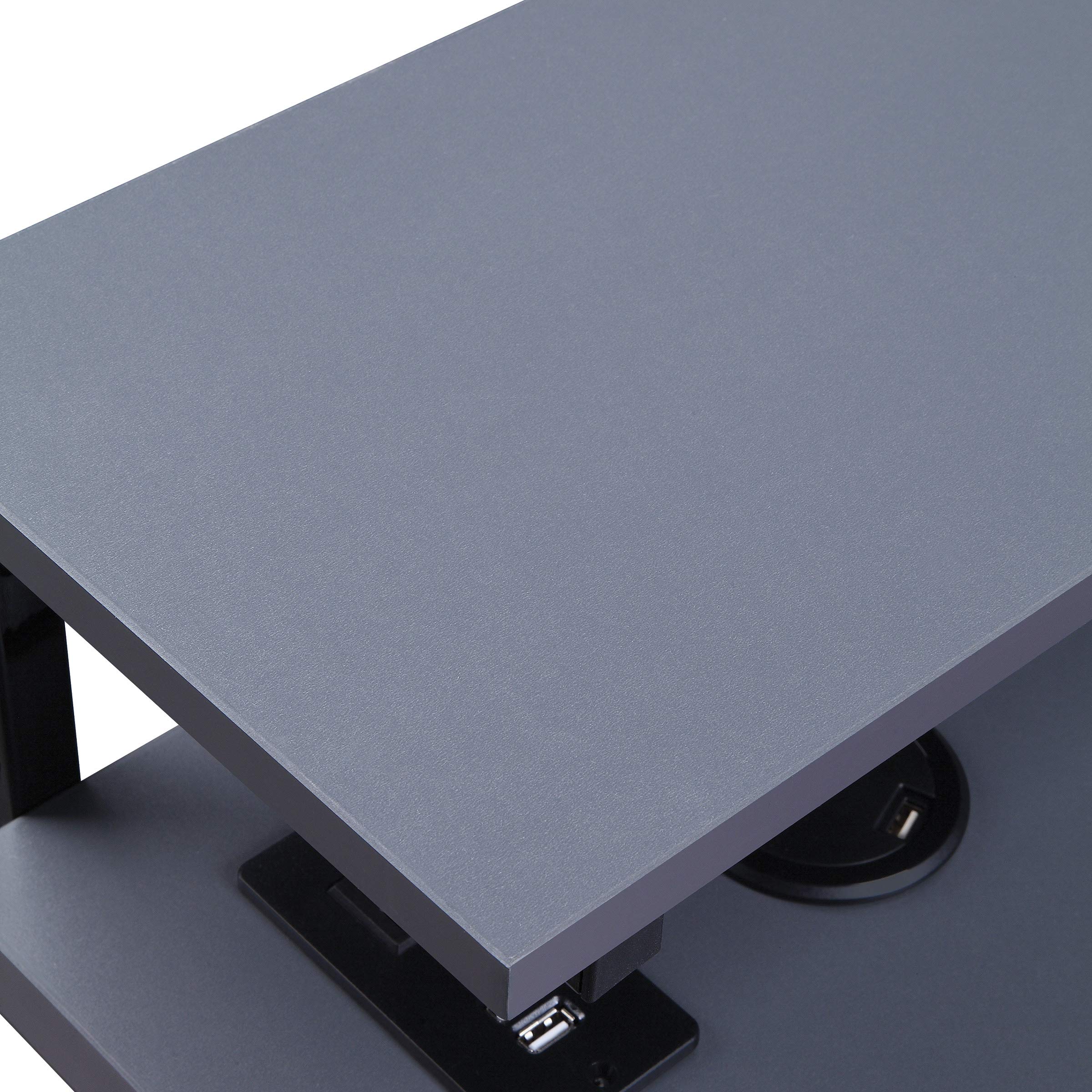 OSP Home Furnishings L-Shaped Gaming Desk with RGB LED Lights - Ergonomic Computer Desk for Gamers & Streamers, Black | Perfect for Gaming Setups, Home Office & Esports Battlestations