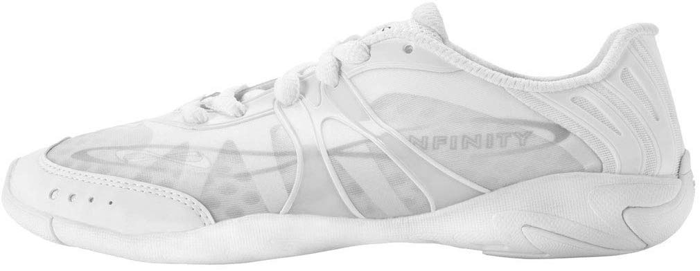 Nfinity Vengeance White Cheer Shoes for Youth Girls – High-Performance Breathable Cheerleading Sneakers for Dance & Sports Training – Lightweight Durable Competition Shoes Size 6 – Perfect for Cheer Competitions, Gym Practice & Team Performances