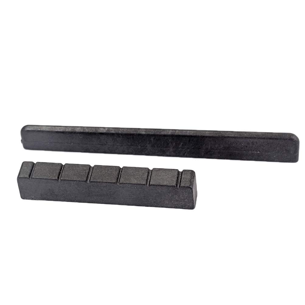Premium Guitar Nut & Bridge Saddle Set - High-Quality Beef Bone Saddle for Electric, Classical & Ukulele Guitars - Replacement Parts & Accessories Kit for Guitar Neck Maintenance & Repair - Perfect for Home Studio, Live Performance & Music Education