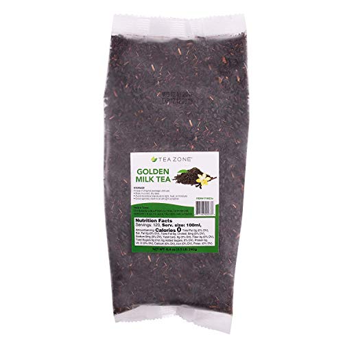 Premium Golden Milk Tea Powder - Tea Zone 8.5 oz (25 Count) | Authentic Bubble Tea Mix for Home, Cafe & Office | Rich Flavor & Easy Preparation