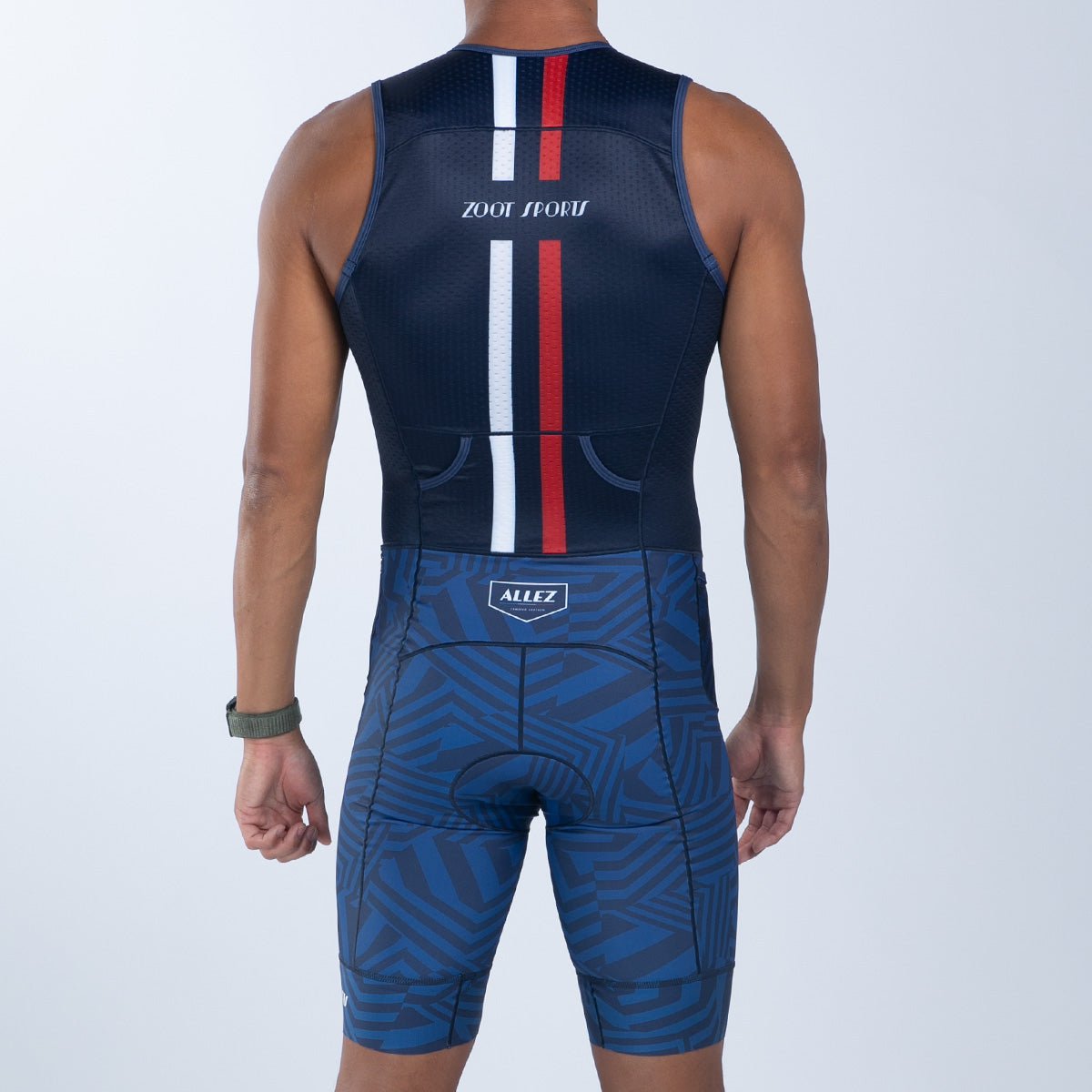 Men's Limited Edition Tri Aero Sleeves FZ Racesuit - Allez Cycling Suit for Triathlon & Road Racing | High-Performance Breathable Bike Gear for Competitive Cyclists
