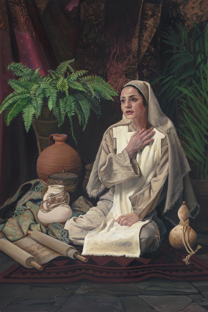 Behold Thy Handmaiden - Elegant Christian Home Decor for Prayer & Meditation | Perfect for Church Altars, Home Worship Spaces & Gift Giving