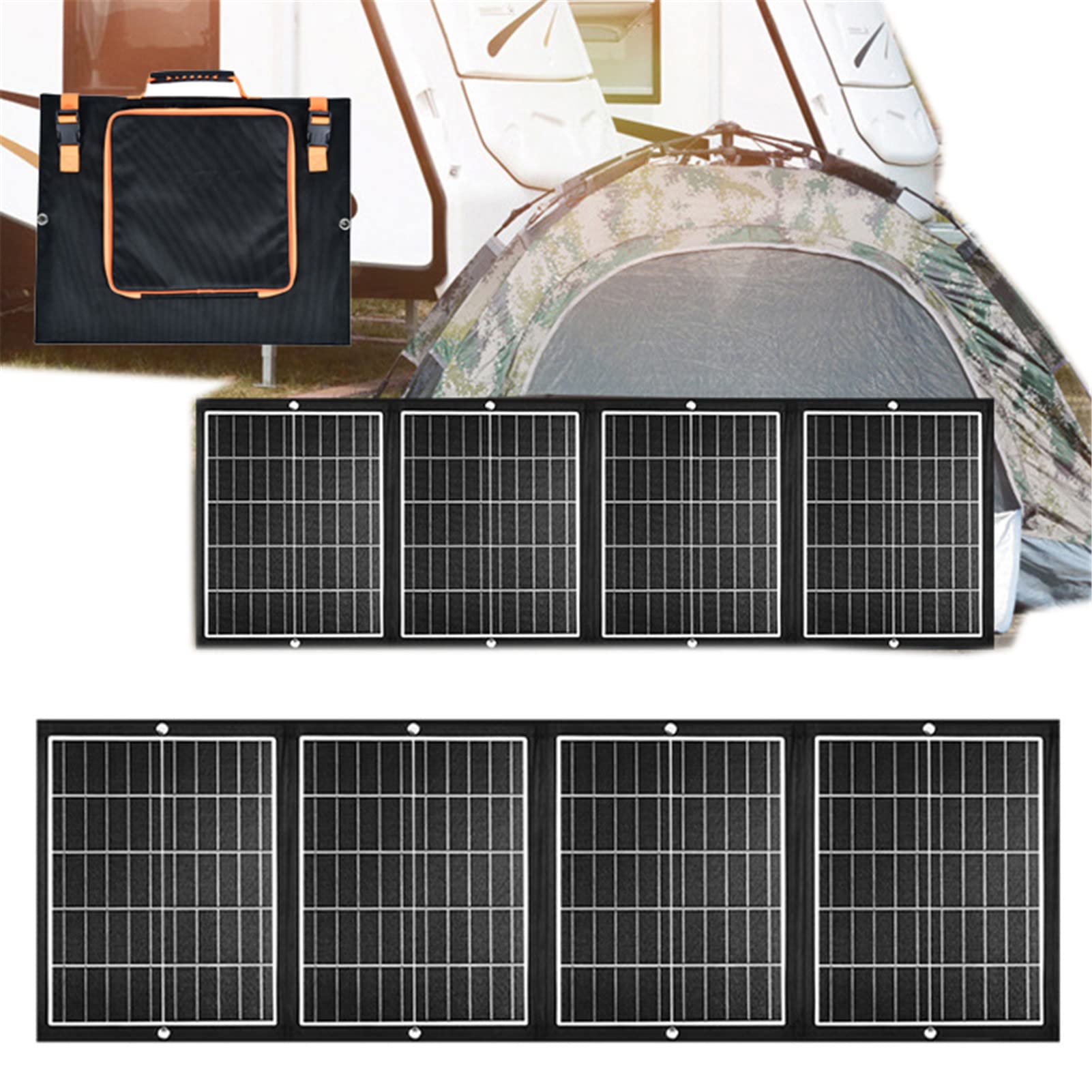 100W Foldable Solar Panel - Portable Solar Charger for Power Stations, Generators, Laptops | Ideal for Camping, RV, Motorhome, Outdoor Adventures, Balcony & Garden Use
