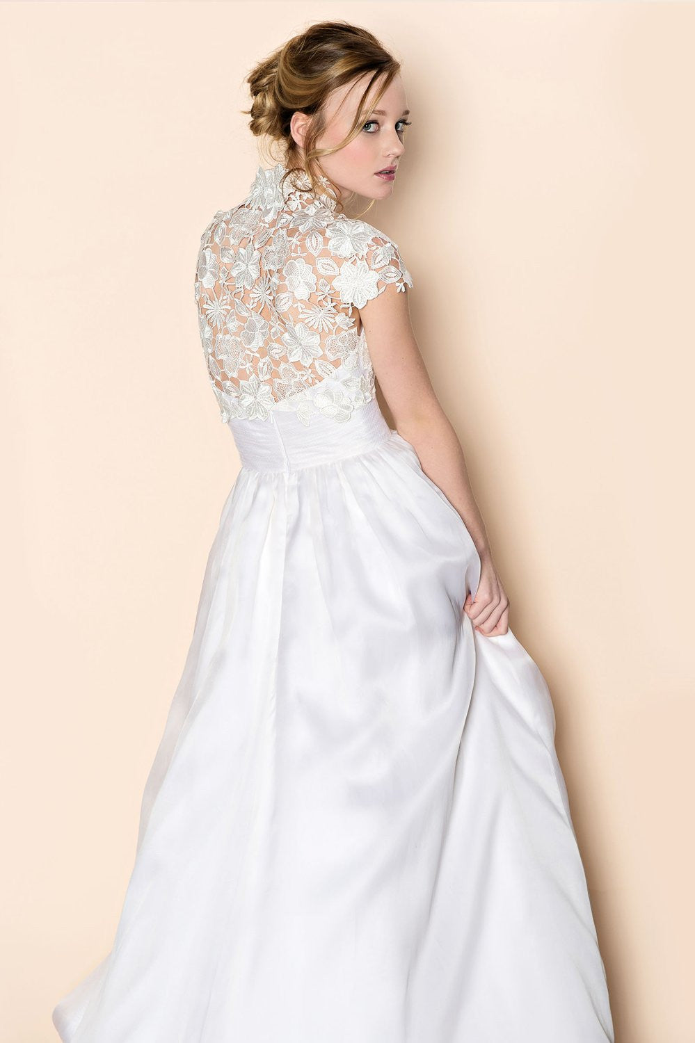 Krista Italian Guipure Lace Cap Sleeves Bolero Shrug - Elegant Bridal Cover-Up for Weddings, Parties & Special Occasions