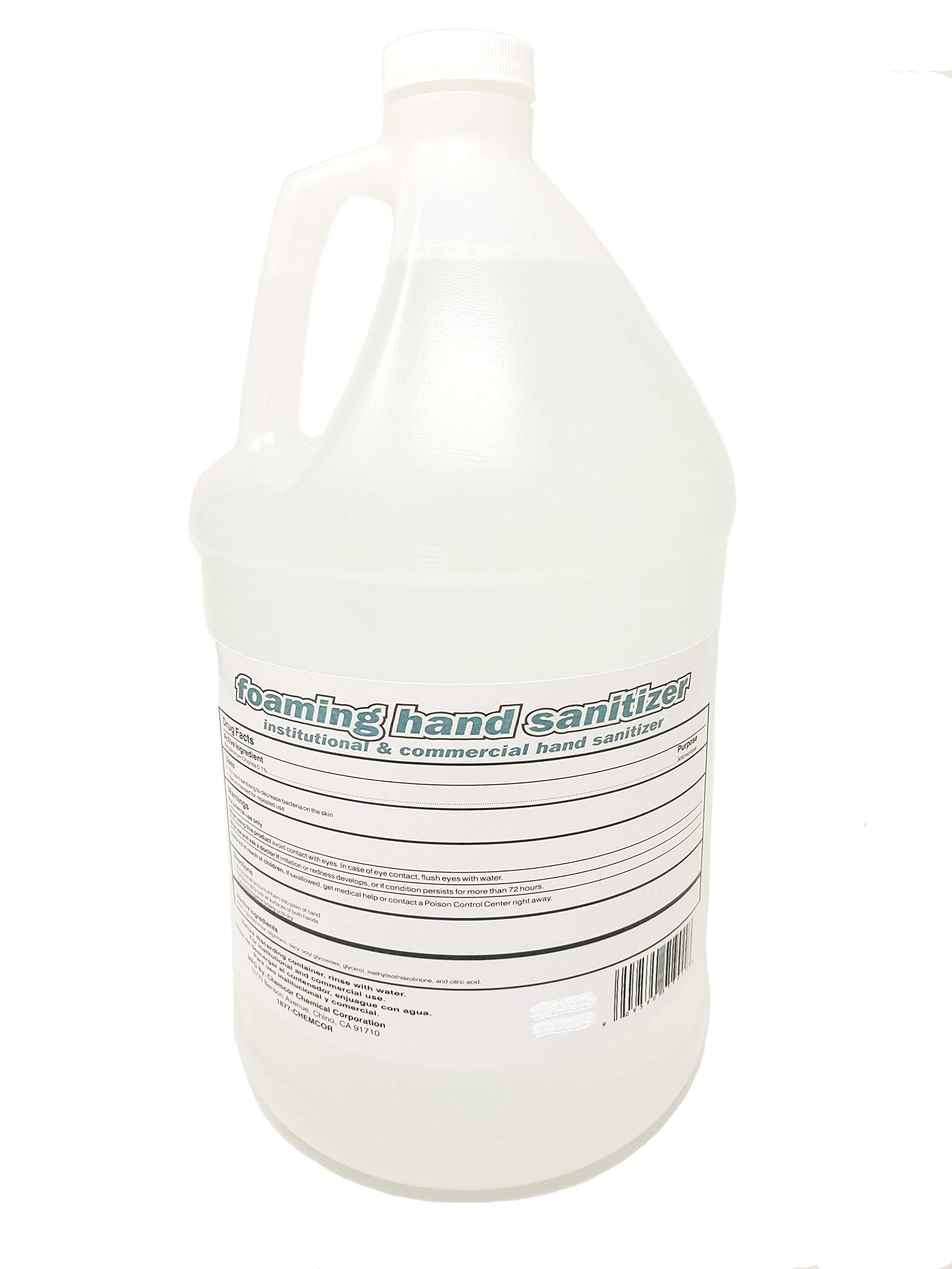 Foaming Hand Sanitizer No Alcohol, Dye & Fragrance Free, 1 Gallon (128 FL OZ) - Gentle for Sensitive Skin, Ideal for Home, Office, and Schools