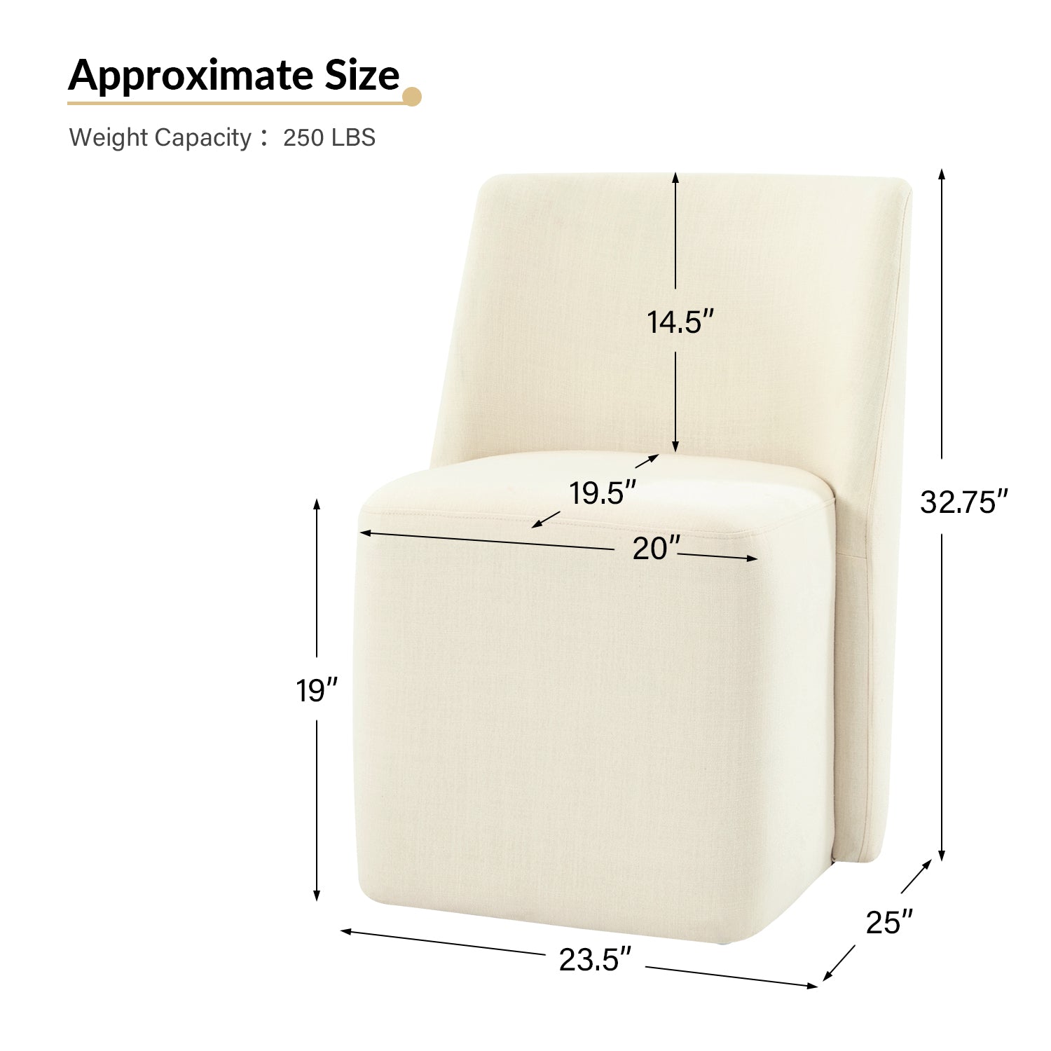 Yale Modern Curved Backrest Dining Chair - Adjustable & Versatile for Kitchen, Dining Room, Office (Set of 2, 4 or 6) - Comfortable Seating for Home & Restaurant Use