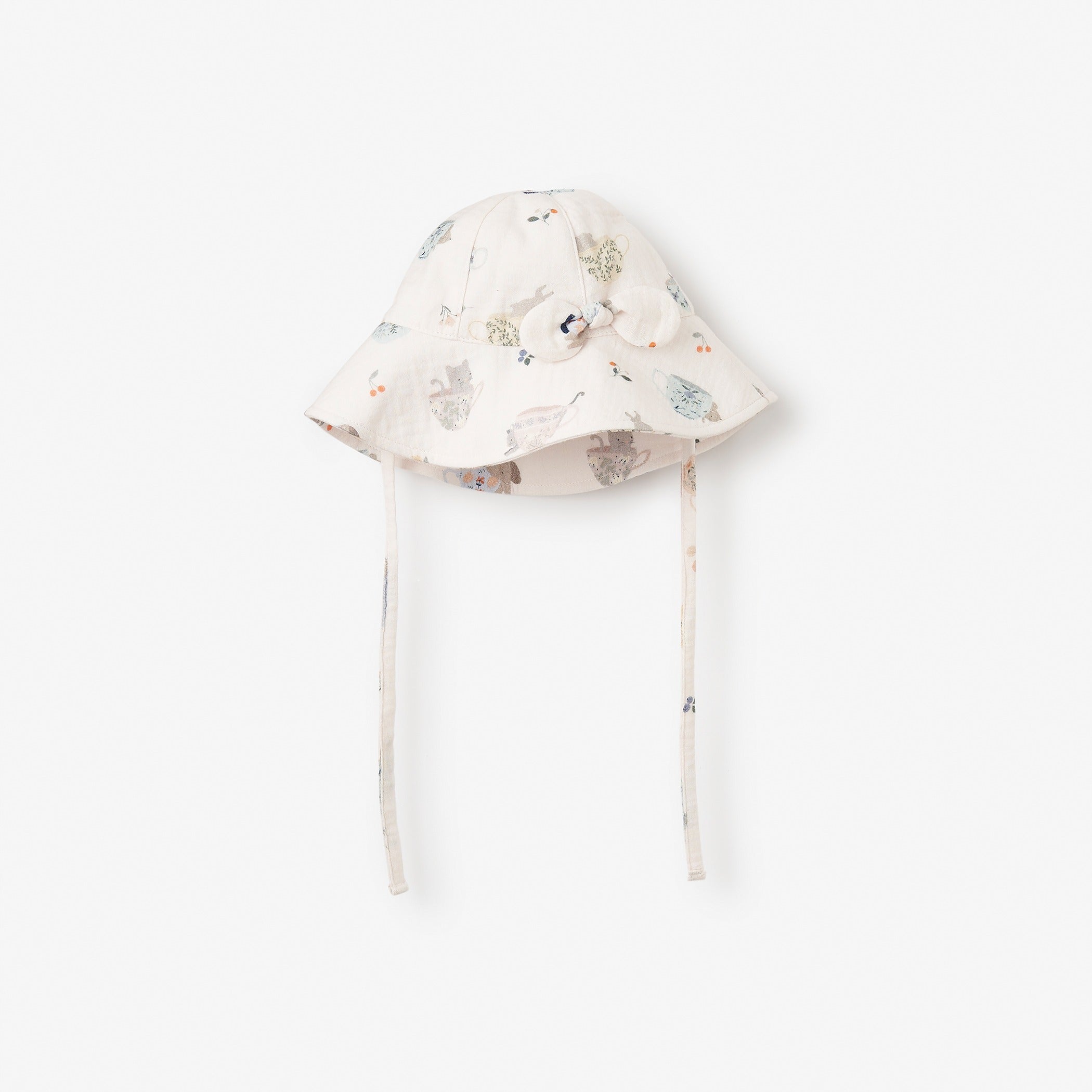 Organic Cotton Muslin Sun Hat for Women - Wide Brim UV Protection Floppy Beach Hat for Tea Party, Garden, and Outdoor Activities