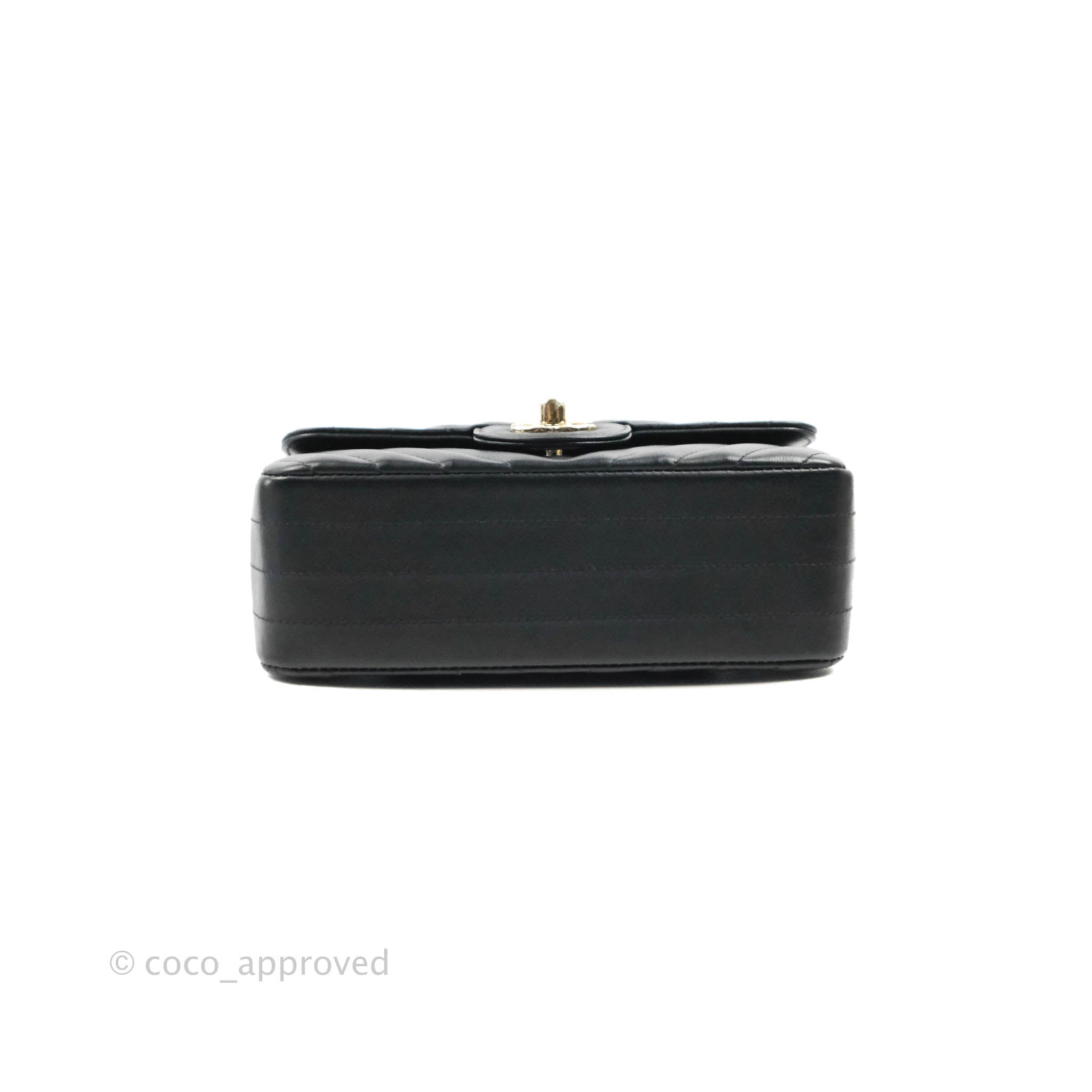 Chanel Chevron Mini Rectangular Flap Bag in Black Lambskin with Gold Hardware - Luxury Crossbody Purse for Women, Perfect for Evening Events & Date Nights