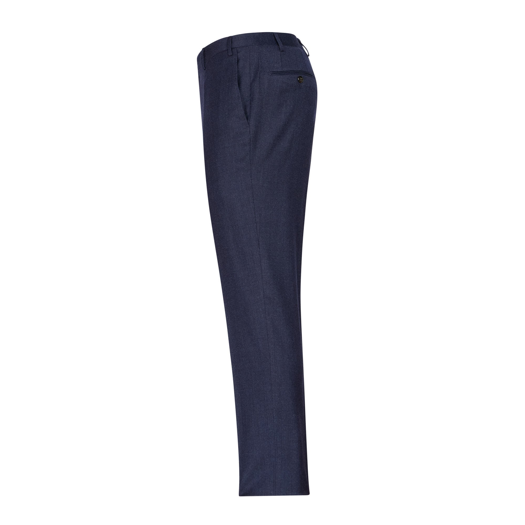 Premium CORNELIANI Men's Flannel Dress Pants in Dark Blue - Classic Fit for Business Casual & Office Wear